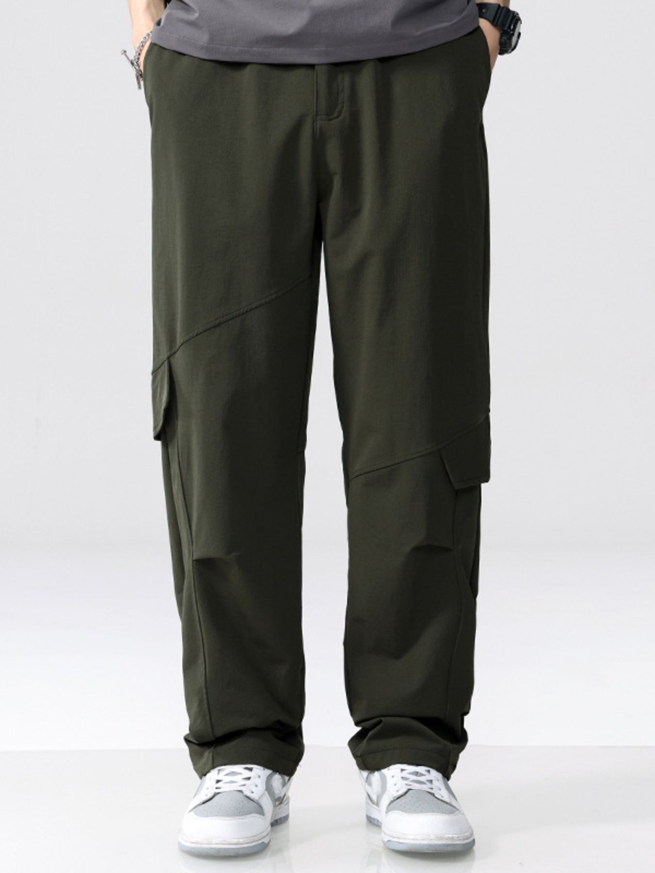 Men's Plus Size Straight Leg Cargo Combat Pants