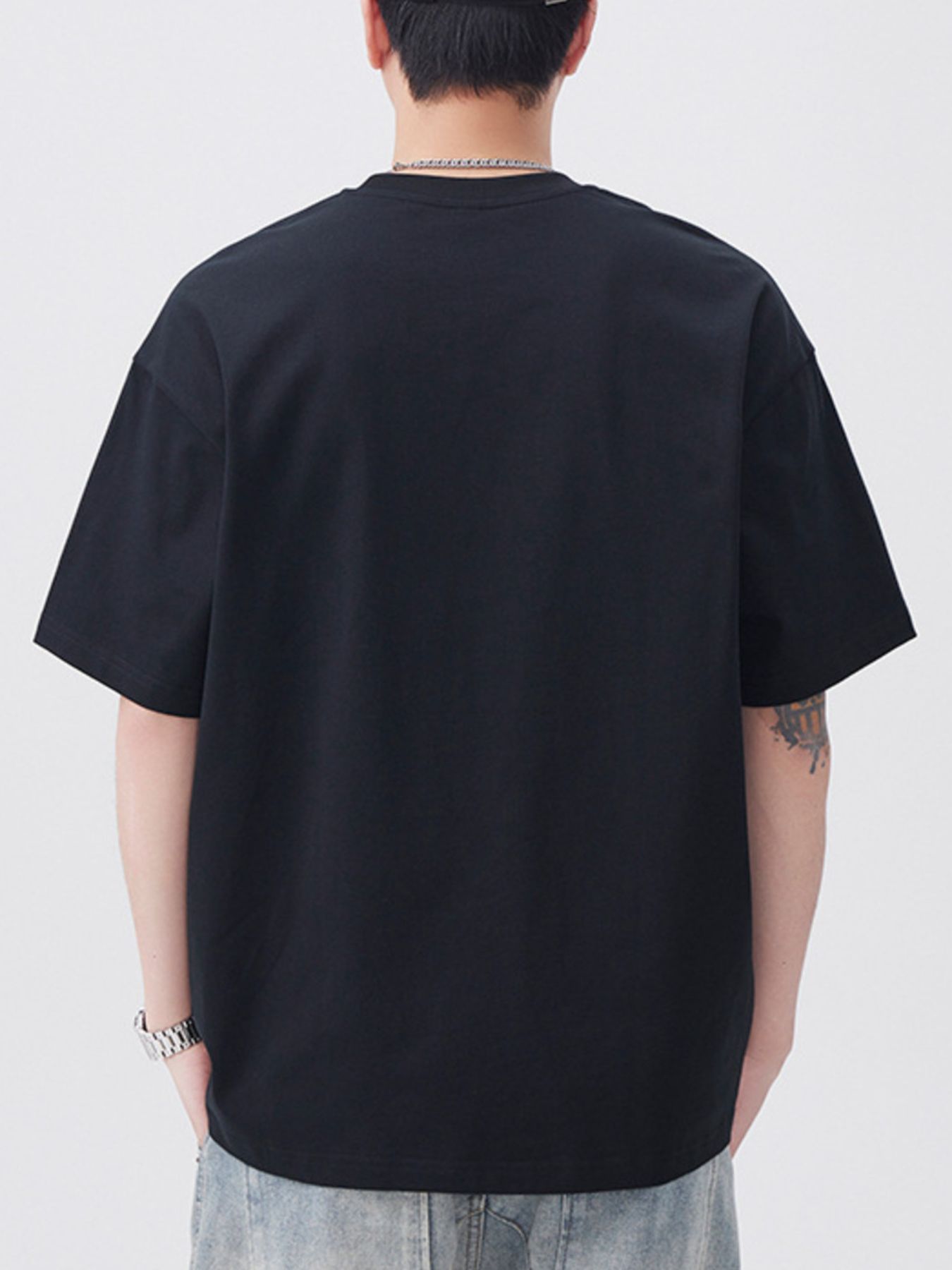 Men's Plus Size Round Neck Short Sleeve T-Shirt