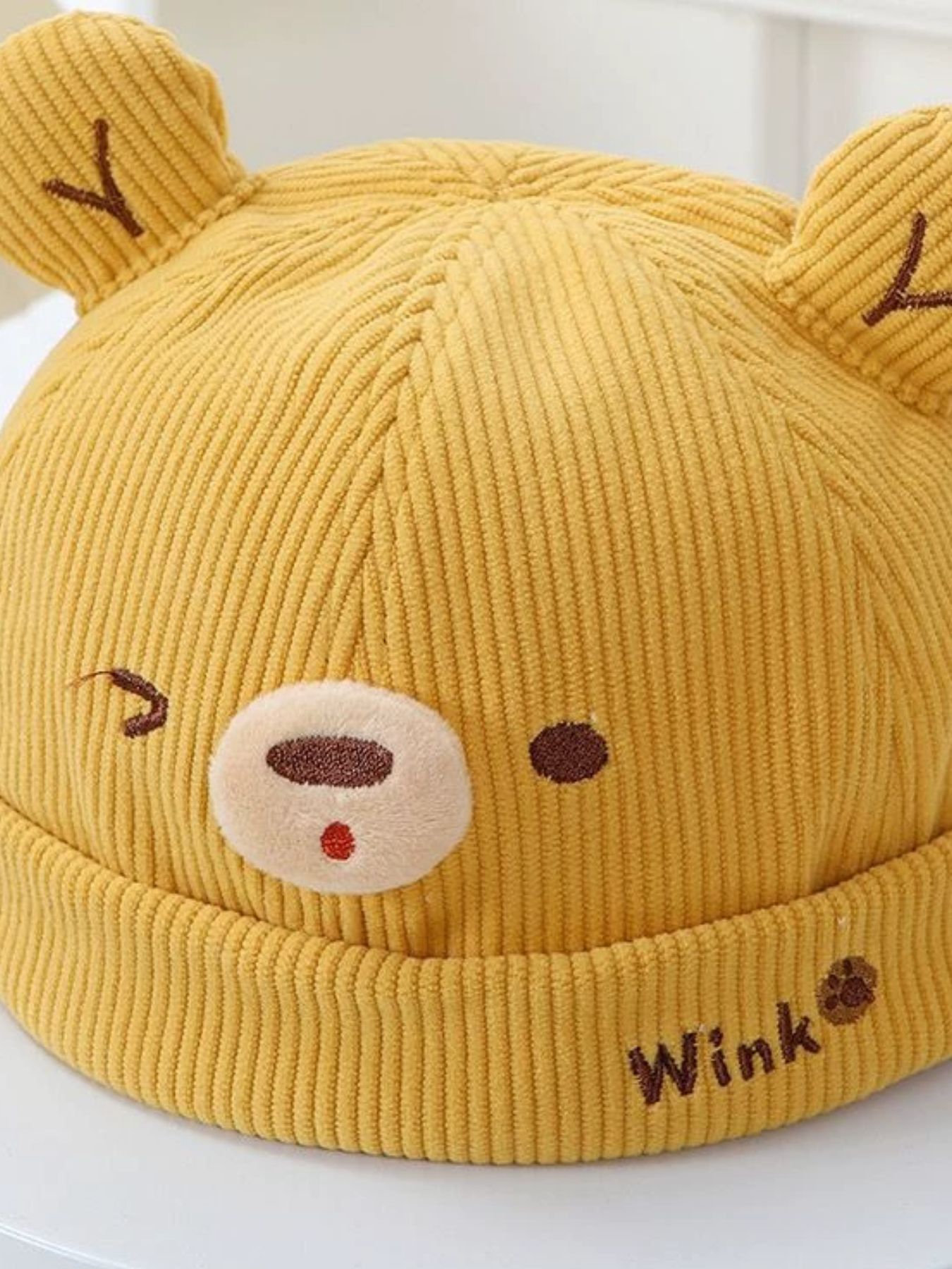 Children's Bear Ear Corduroy Hat