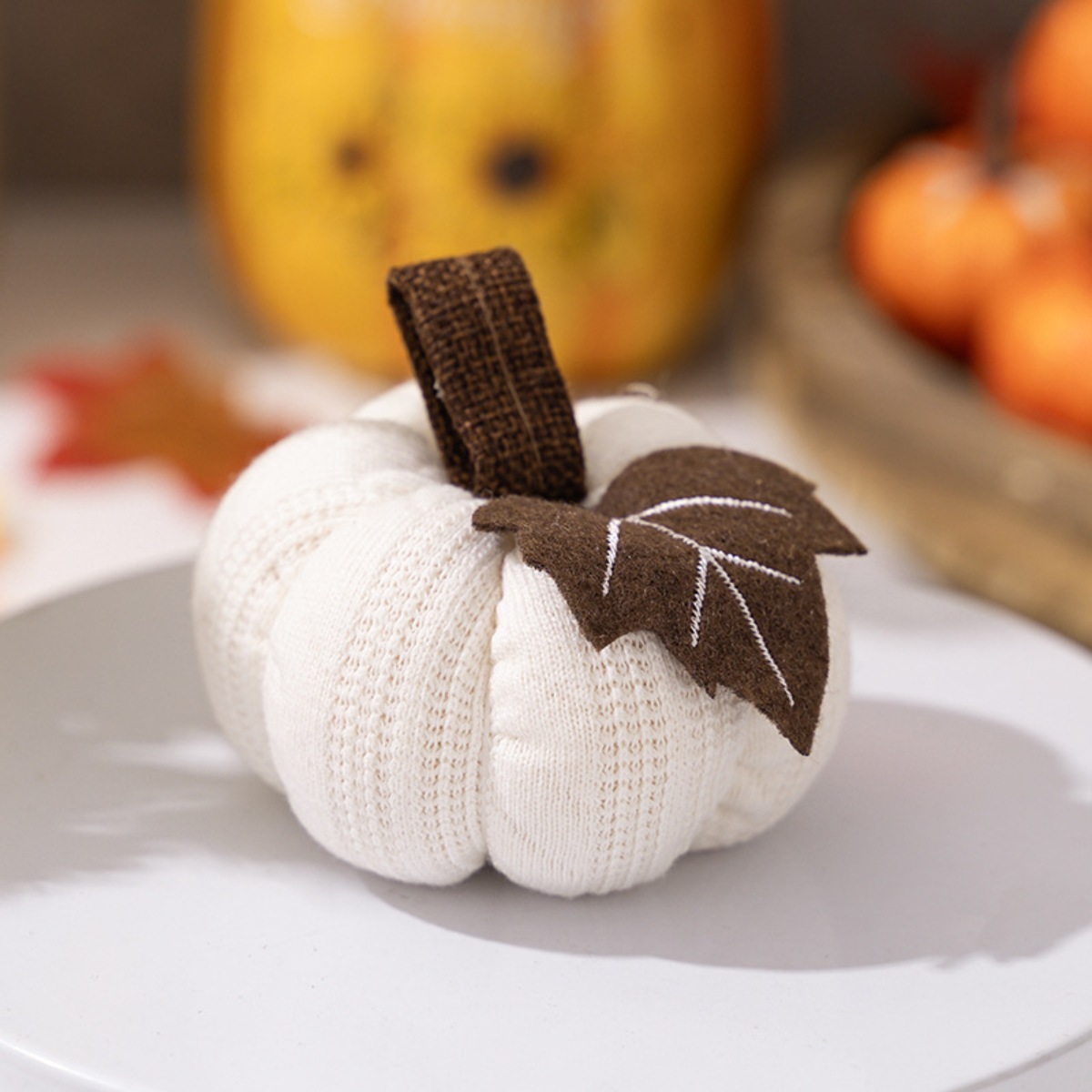 Knitted Pumpkin Decorative Ornaments 8