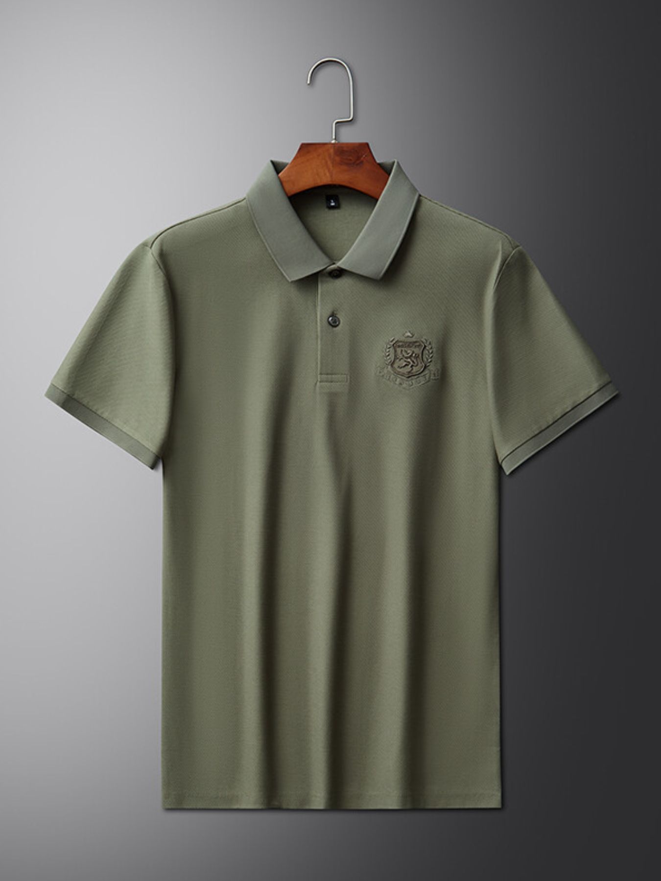 Men's Plus Size Embroidered Logo Short Sleeve Polo