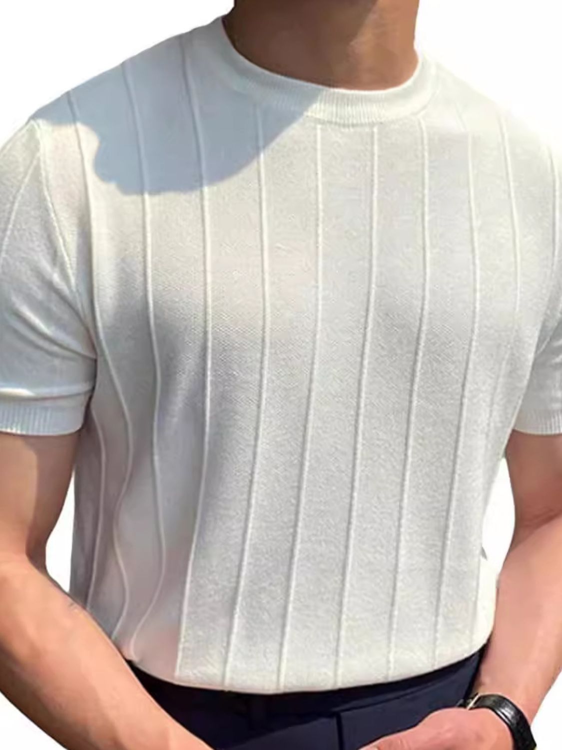 Men's Full Size Round Neck Short Sleeve T-Shirt Plus Size