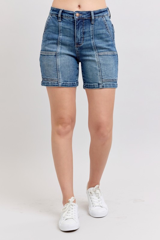 Full Size High Rise Denim Shorts Plus Size