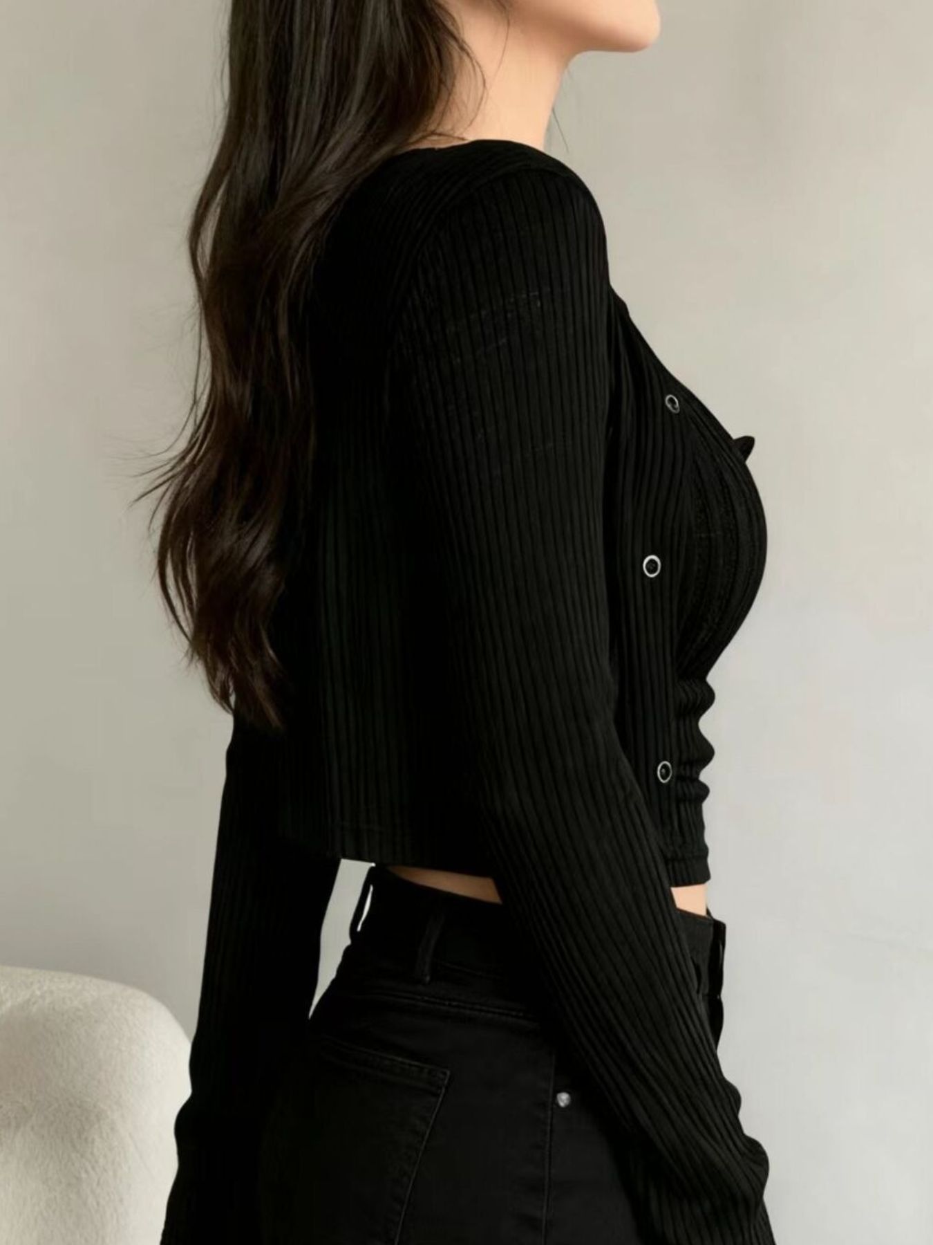 Ribbed Knit Cardigan & Tank Top Set