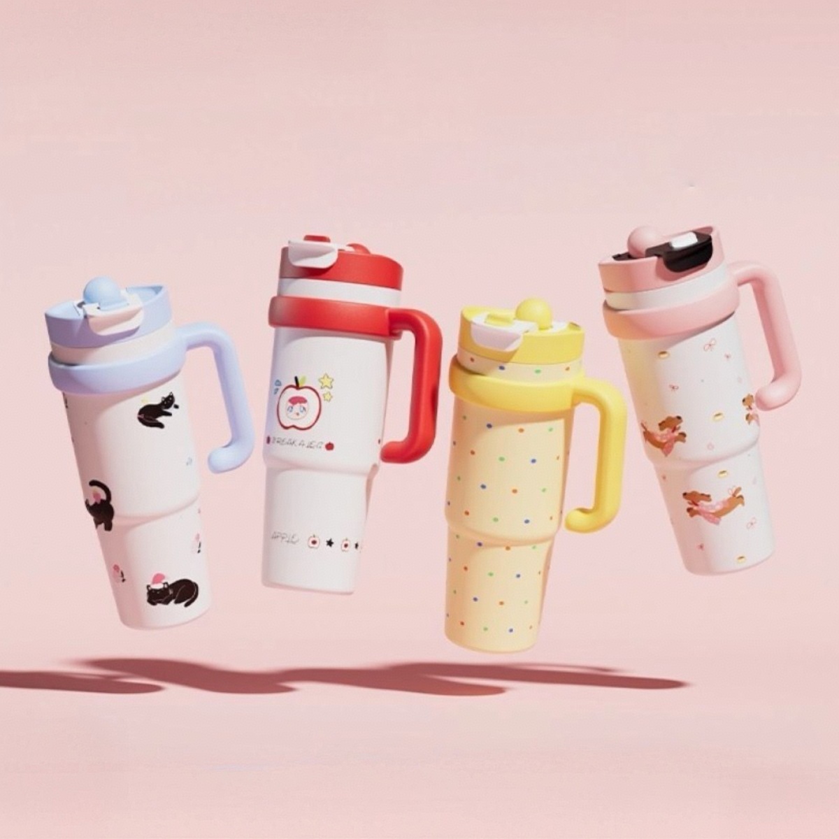 Large Capacity Water Bottle with Straw