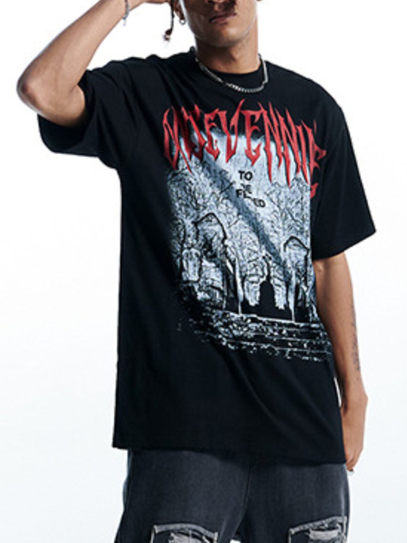 Men's Graphic Round Neck Short Sleeve T-Shirt