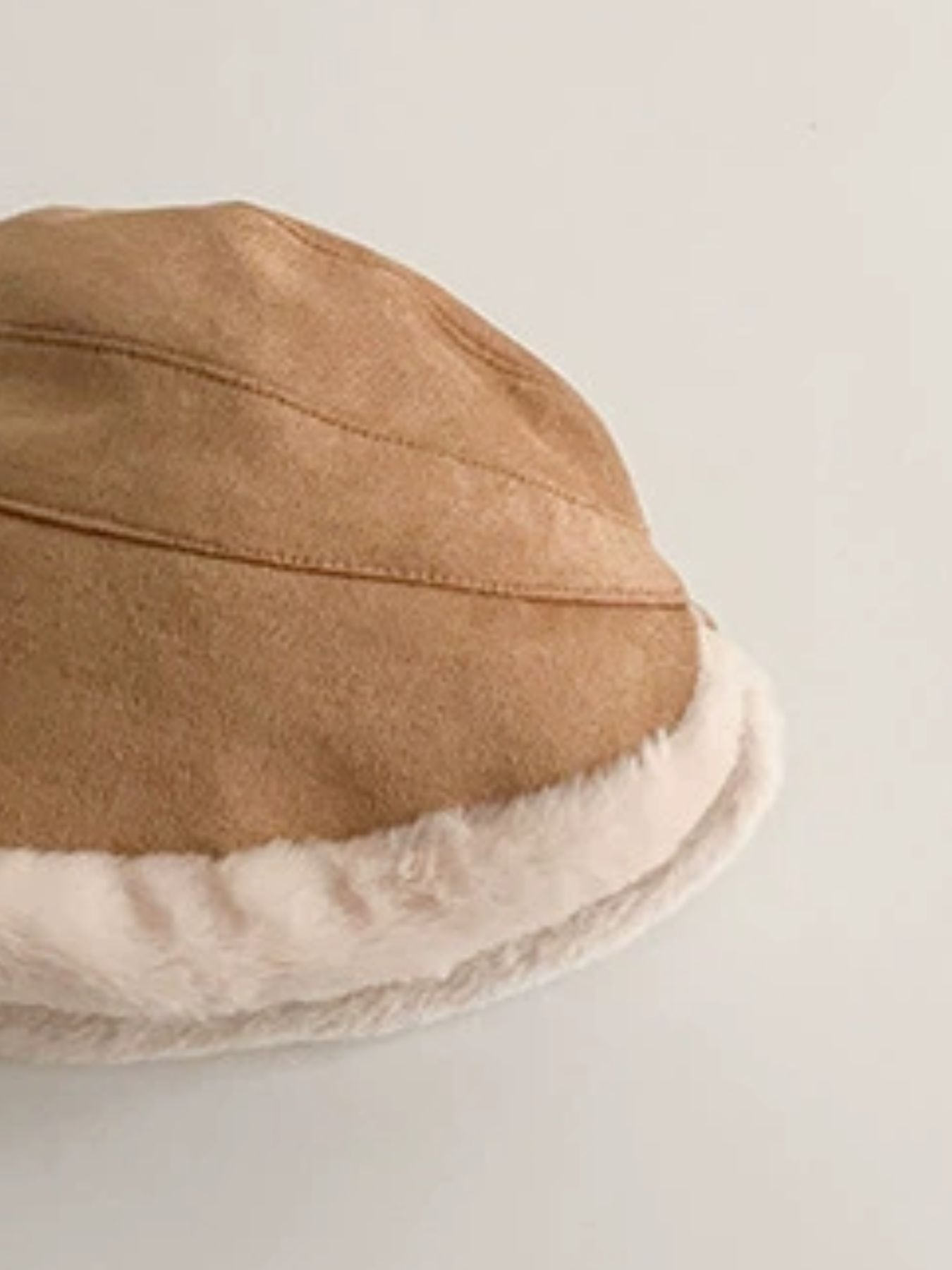Children's Warm Plush Trim Bucket Hat