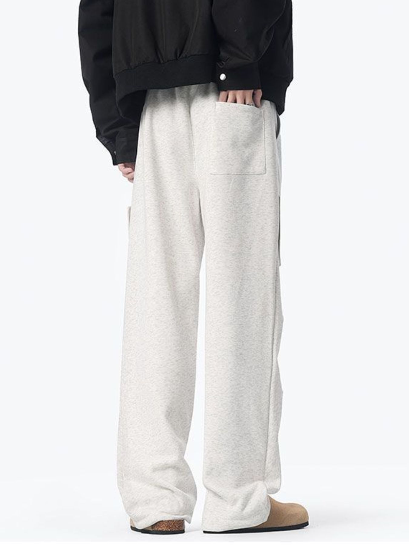 Men's Plus Size Relaxed Wide Leg Sweatpants