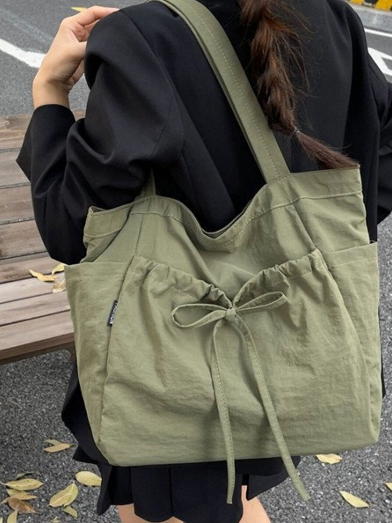 Lightweight Bow Decor Handbag