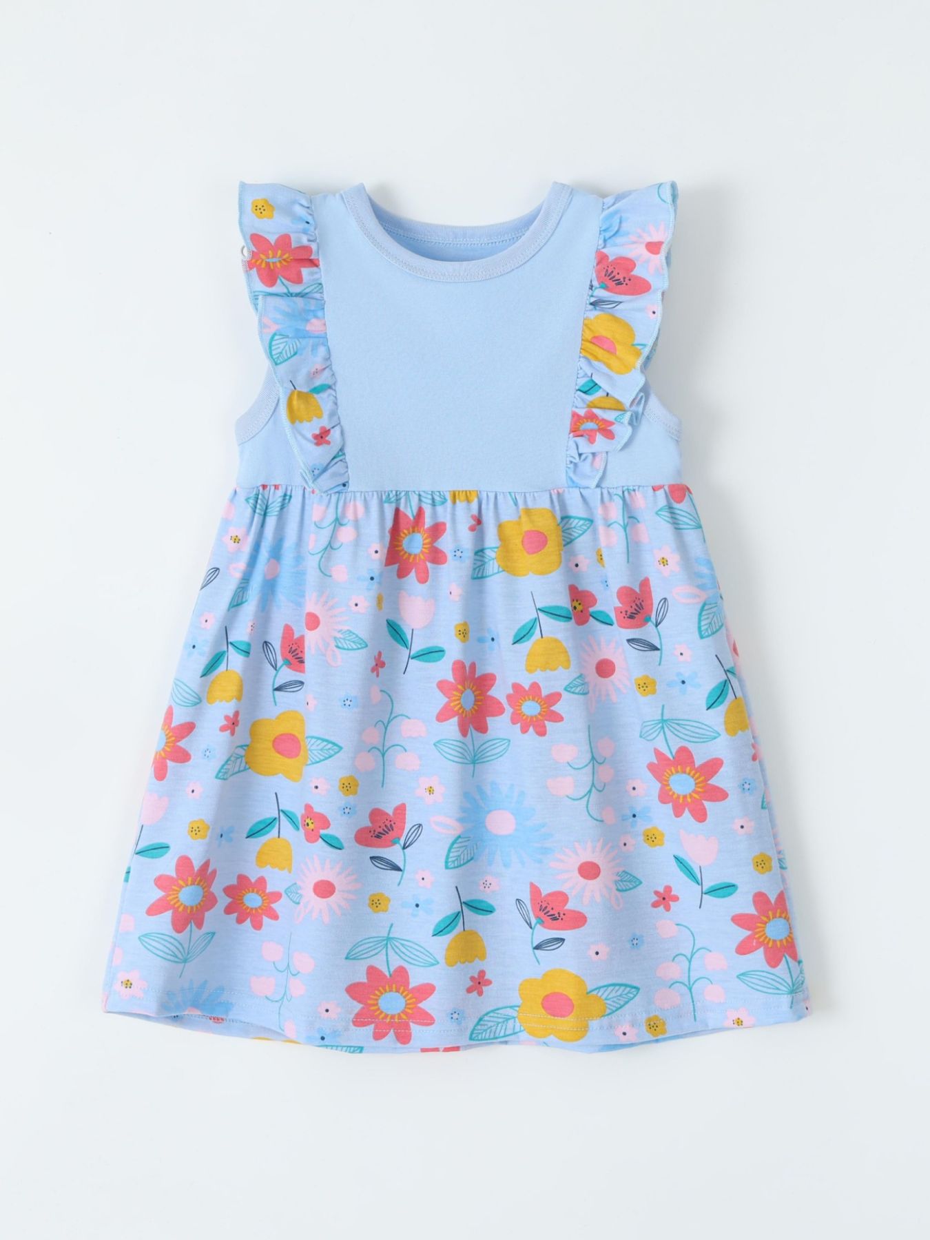 Children's Ruffled Floral Print Dress 2