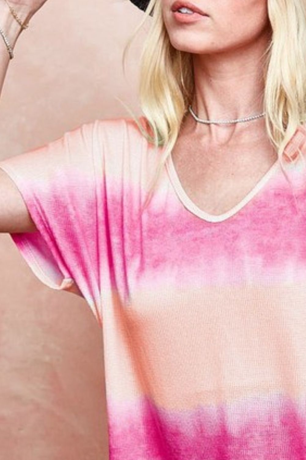 Tiedye Printed Hacci Knit Top