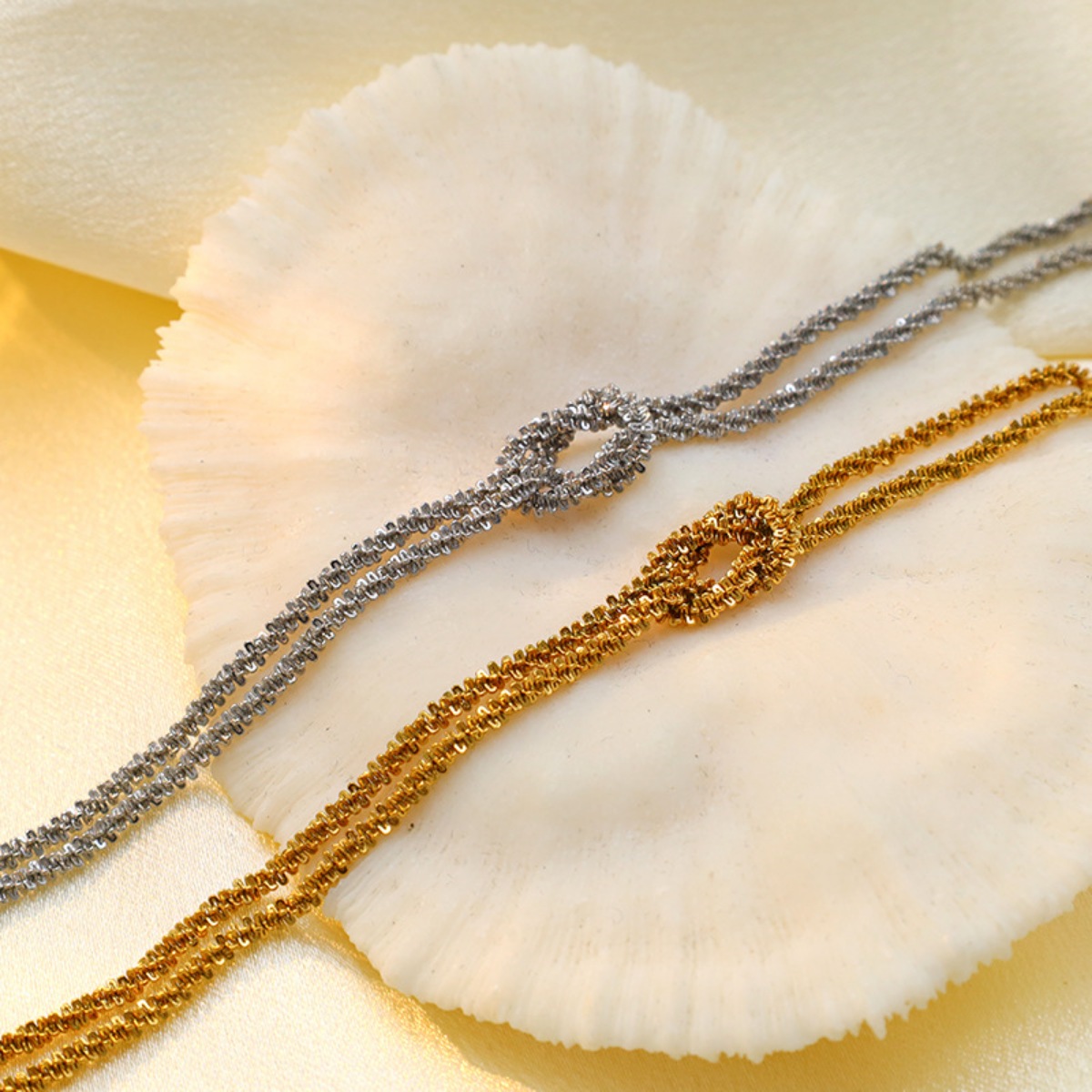 Stainless Steel Twisted Chain Bracelet