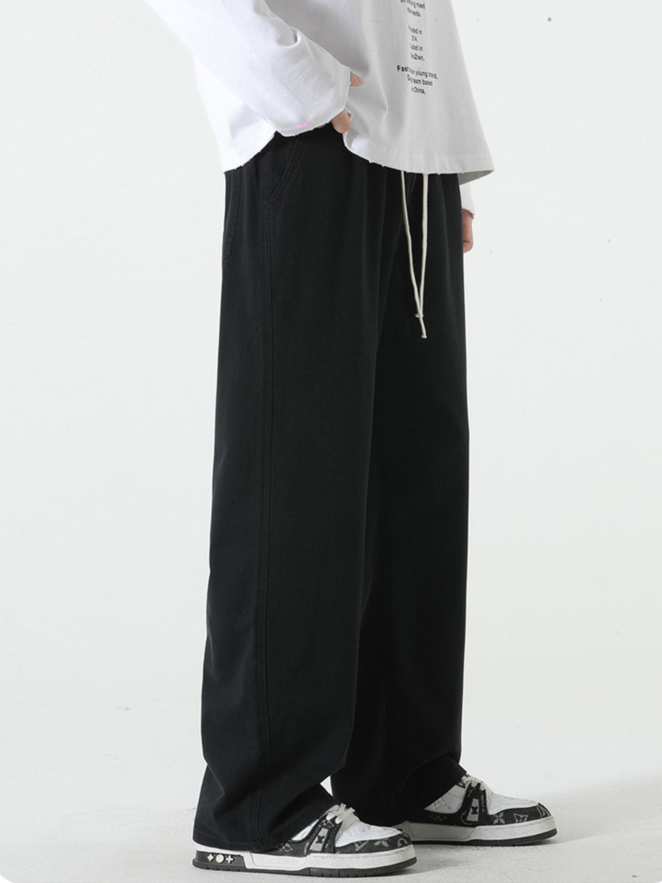 Men's Full Size Relaxed Fit Drawstring Pants Plus Size