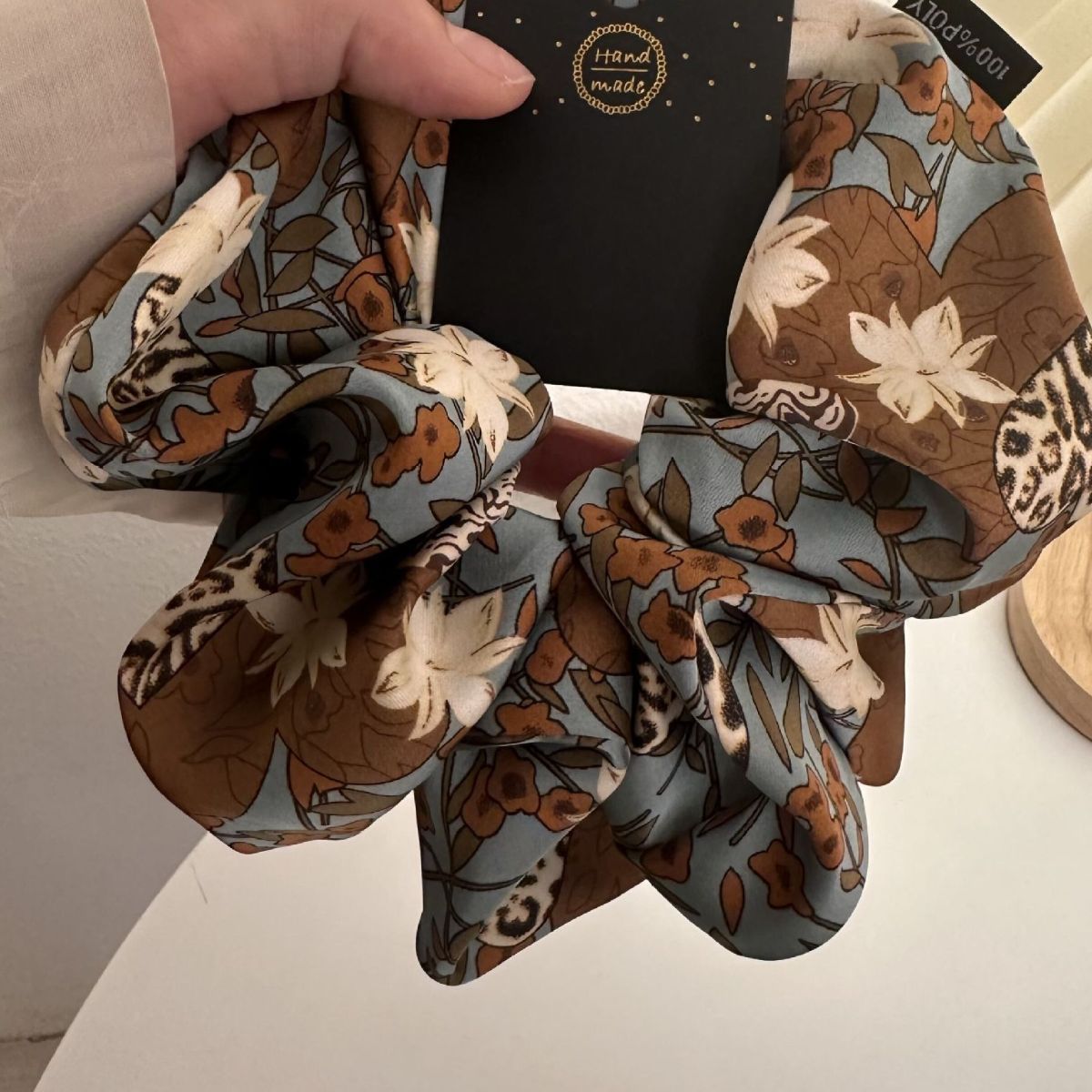 3-Piece Floral Print Hair Scrunchies Set