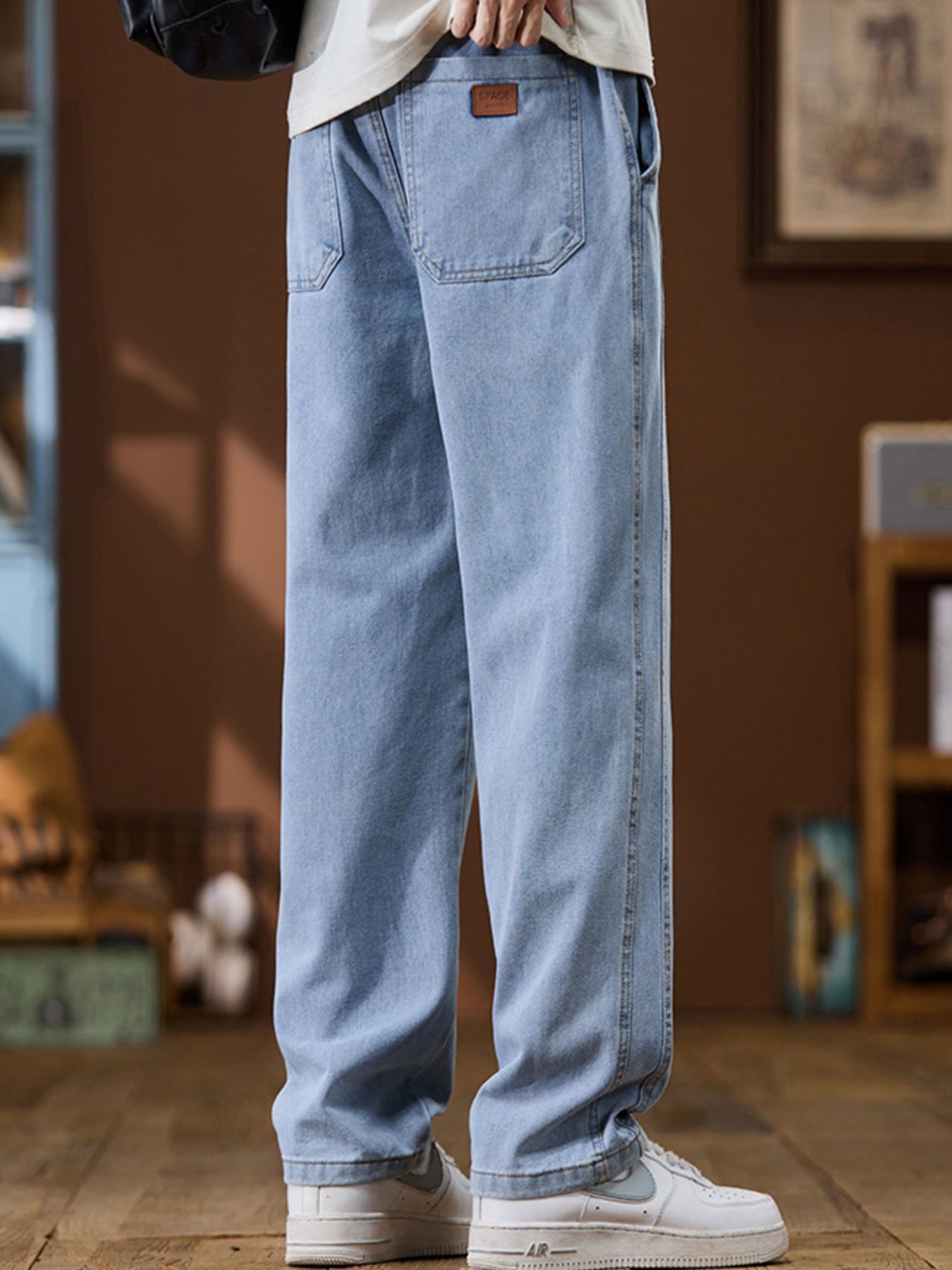 Men's Plus Size Wide Leg Jeans