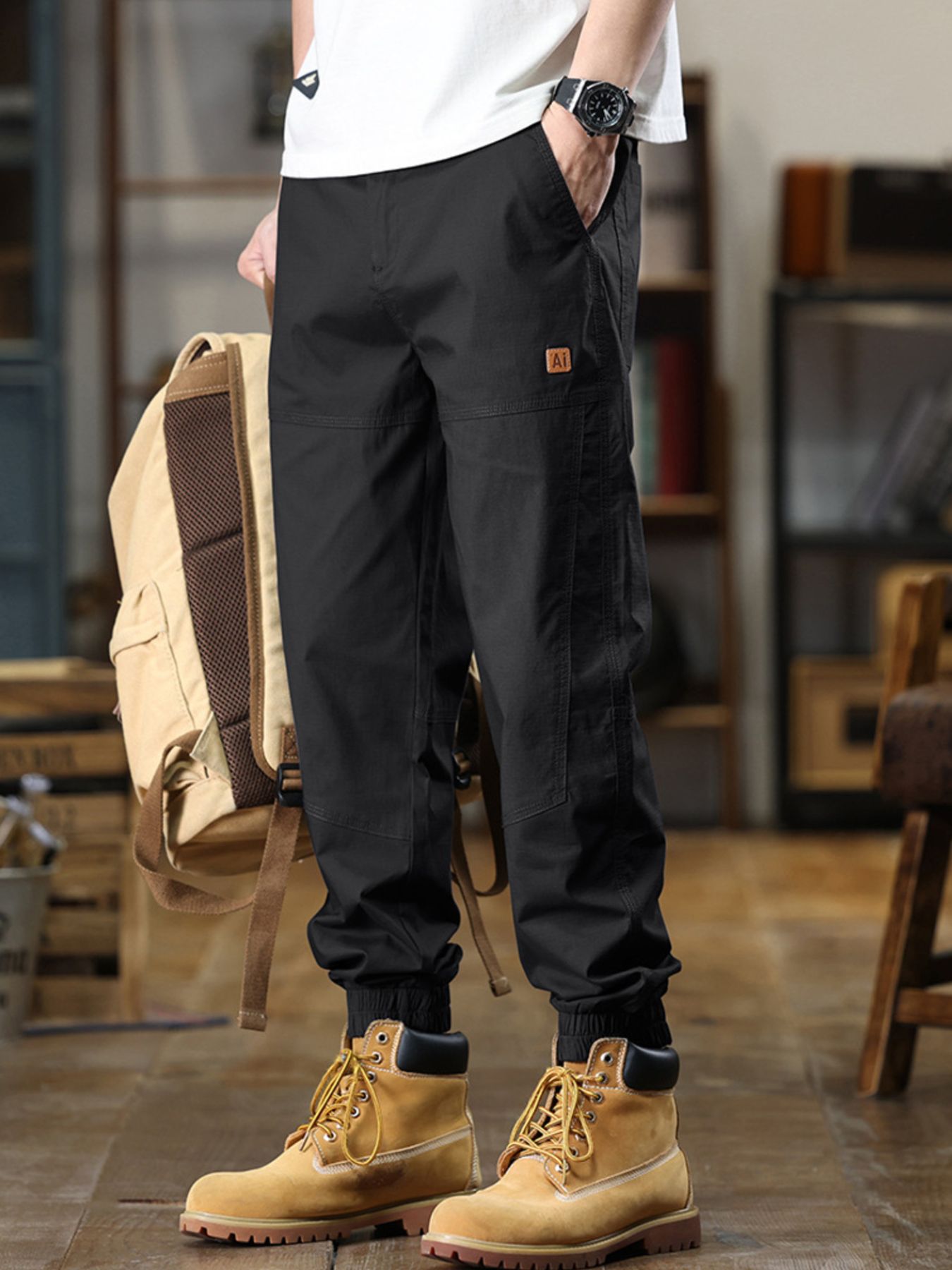 Men's Full Size Wide Leg Pants Plus Size