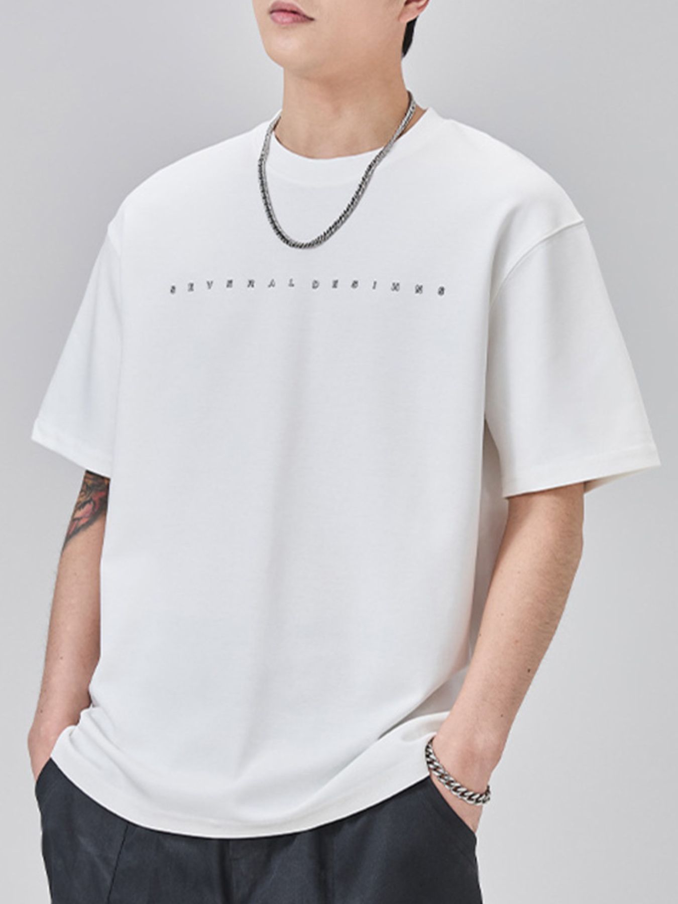 Men's Plus Size Round Neck Short Sleeve T-Shirt