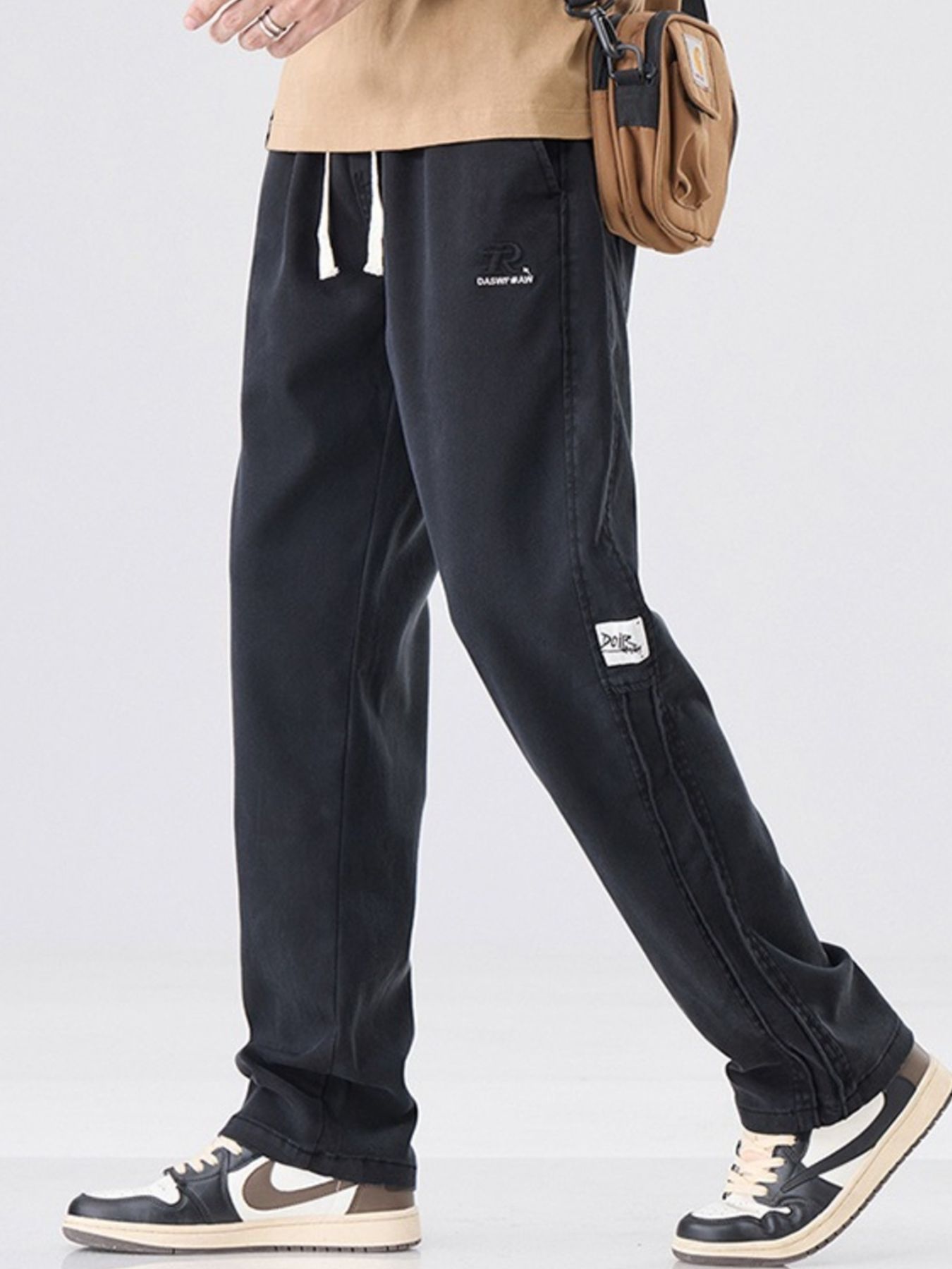 Men's Plus Size Casual Drawstring Loose Fit Pants