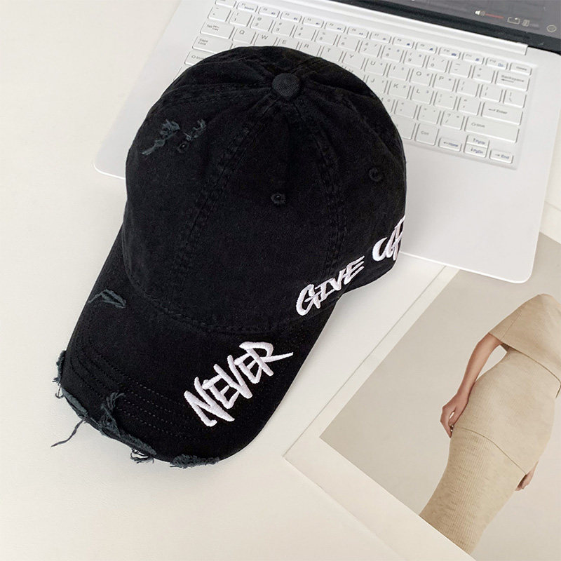Distressed Embroidered Baseball Cap 5