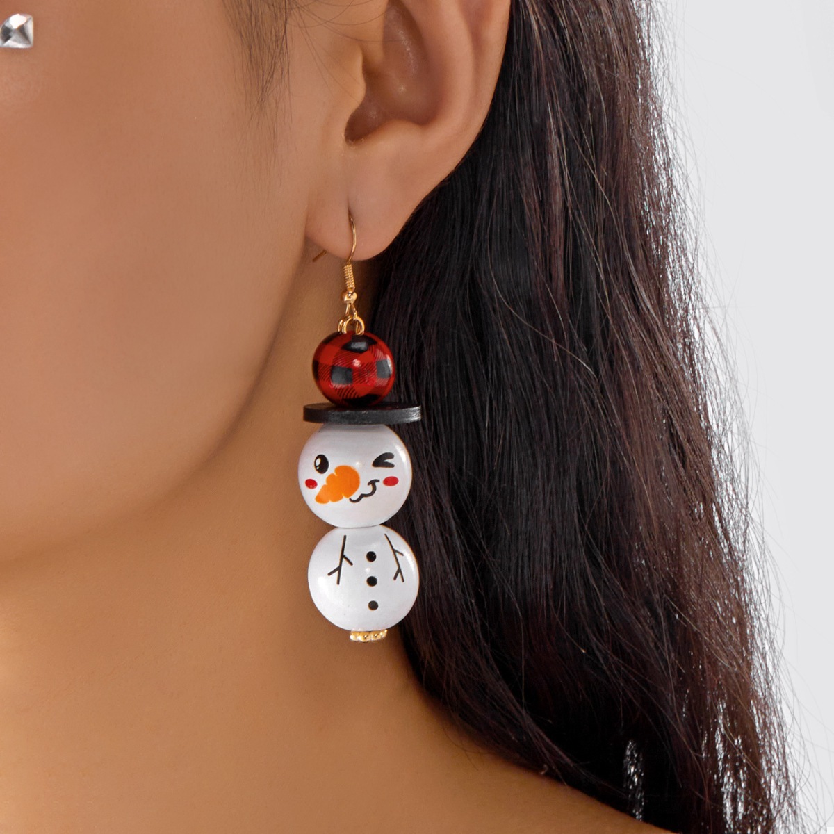 Christmas Snowman Dangle Earrings