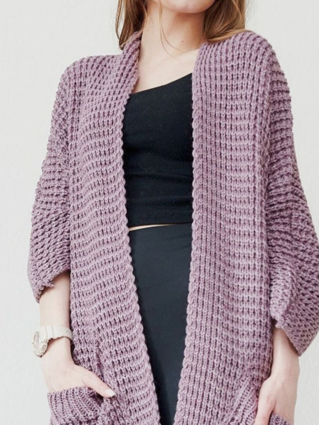 Chunky Knit Open Front Cardigan