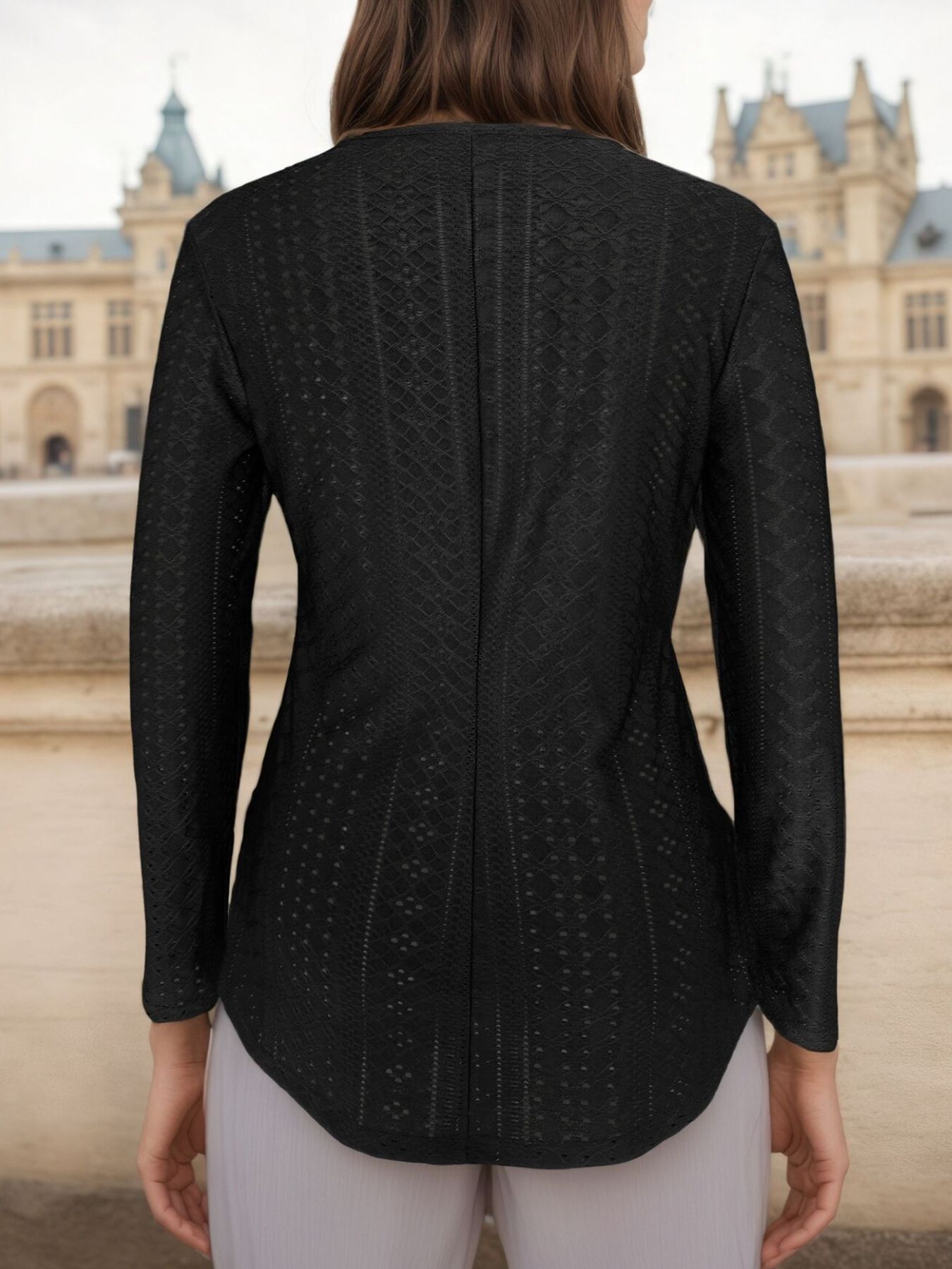 Lace Detail Long Sleeve T-Shirt