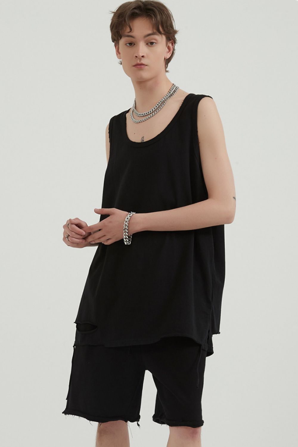 Men's Round Neck Wide Strap Tank