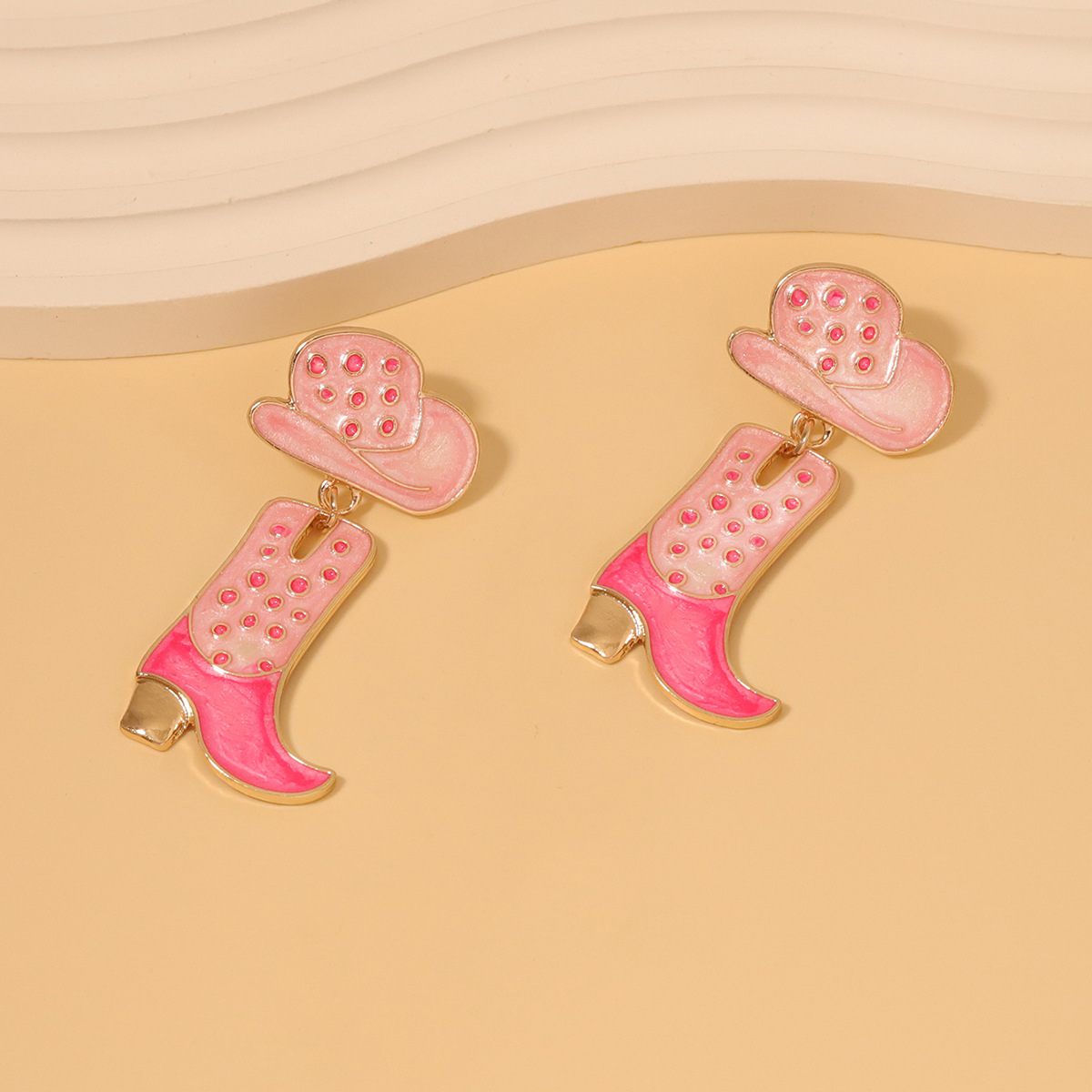 Cowgirl Boot and Hat Dangle Earrings