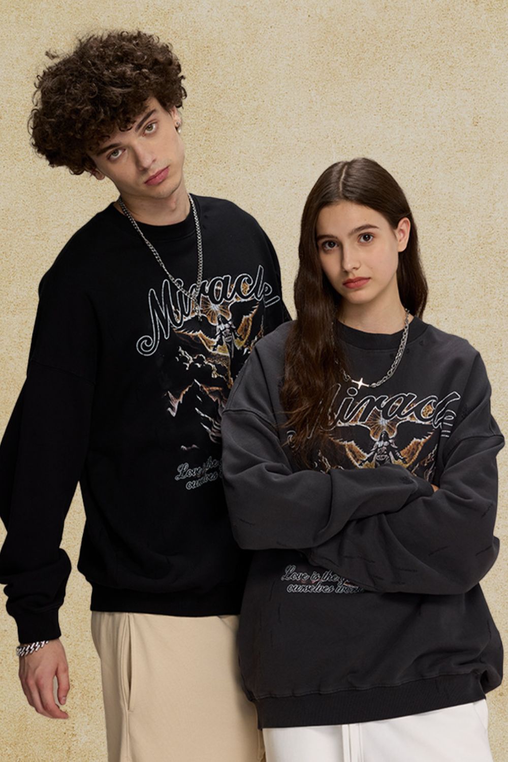 Men's Graphic Round Neck Long Sleeve T-Shirt