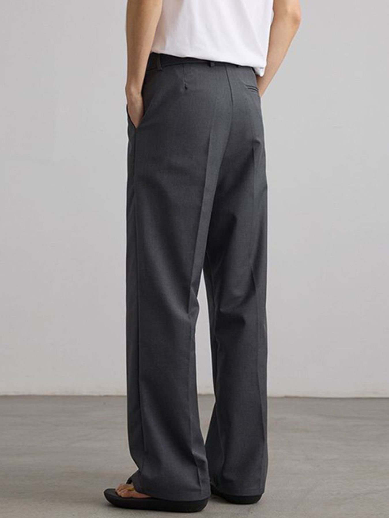 Men's Pleated Wide Leg Pants