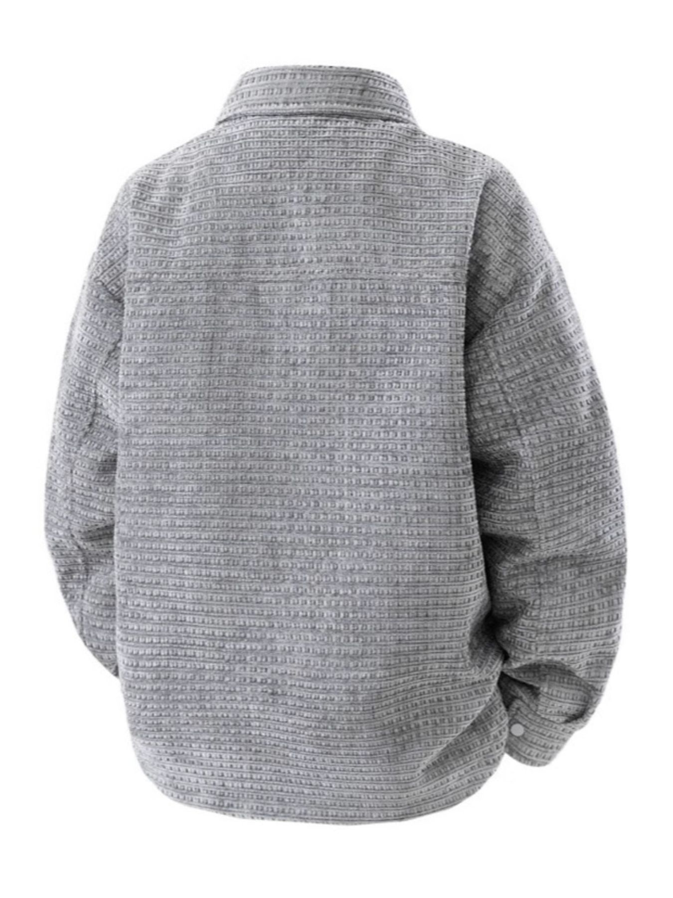 Men's Plus Size Textured Snap Down Shacket