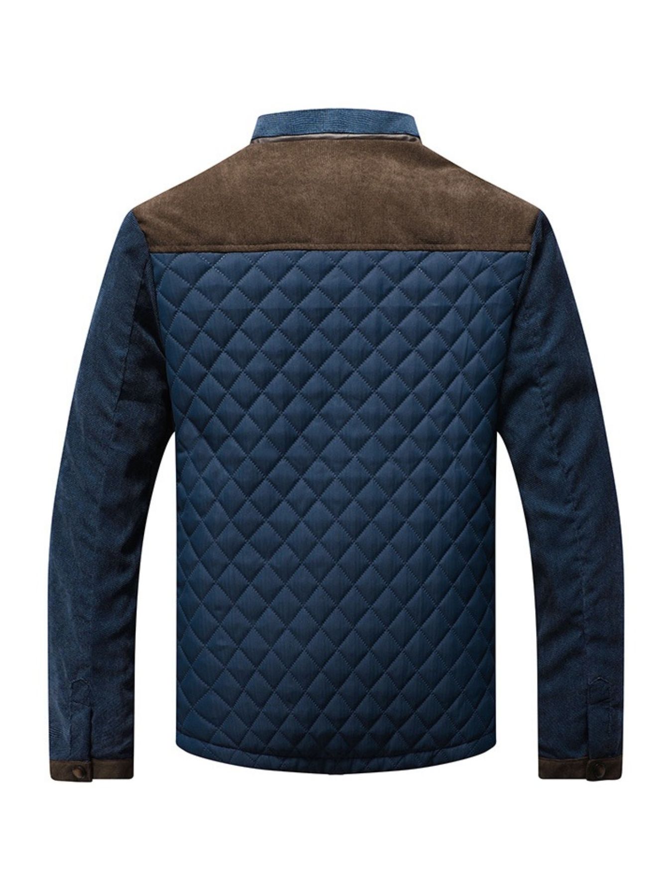 Men's Full Size Quilted Snap Down Jacket Plus Size