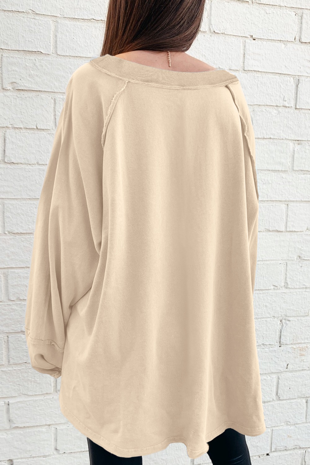 Oversized Long Sleeve Crewneck Sweatshirt