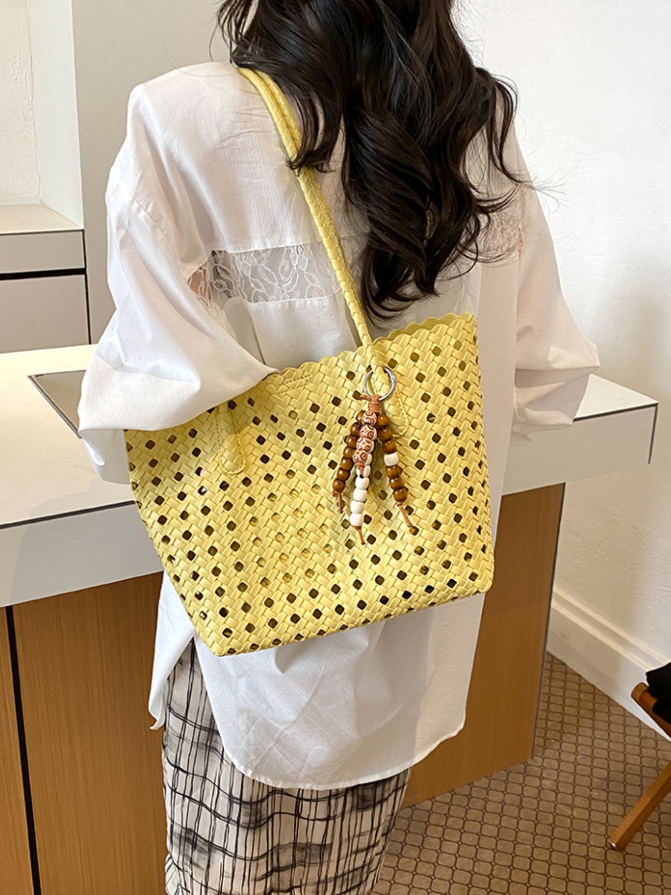 Cutout Leather Shoulder Bag 2