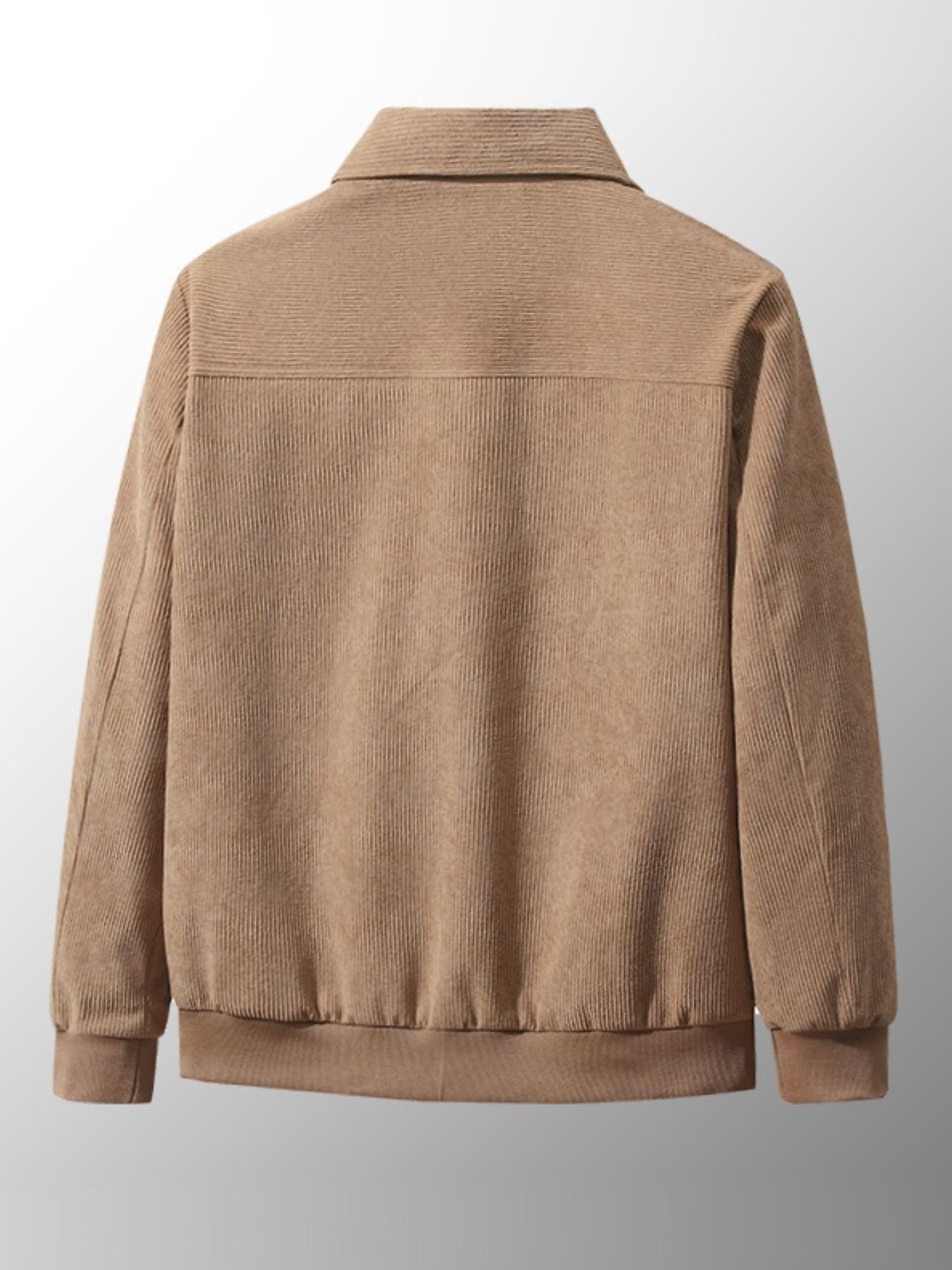 Men's Plus Size Corduroy Sherpa Lined Winter Jacket