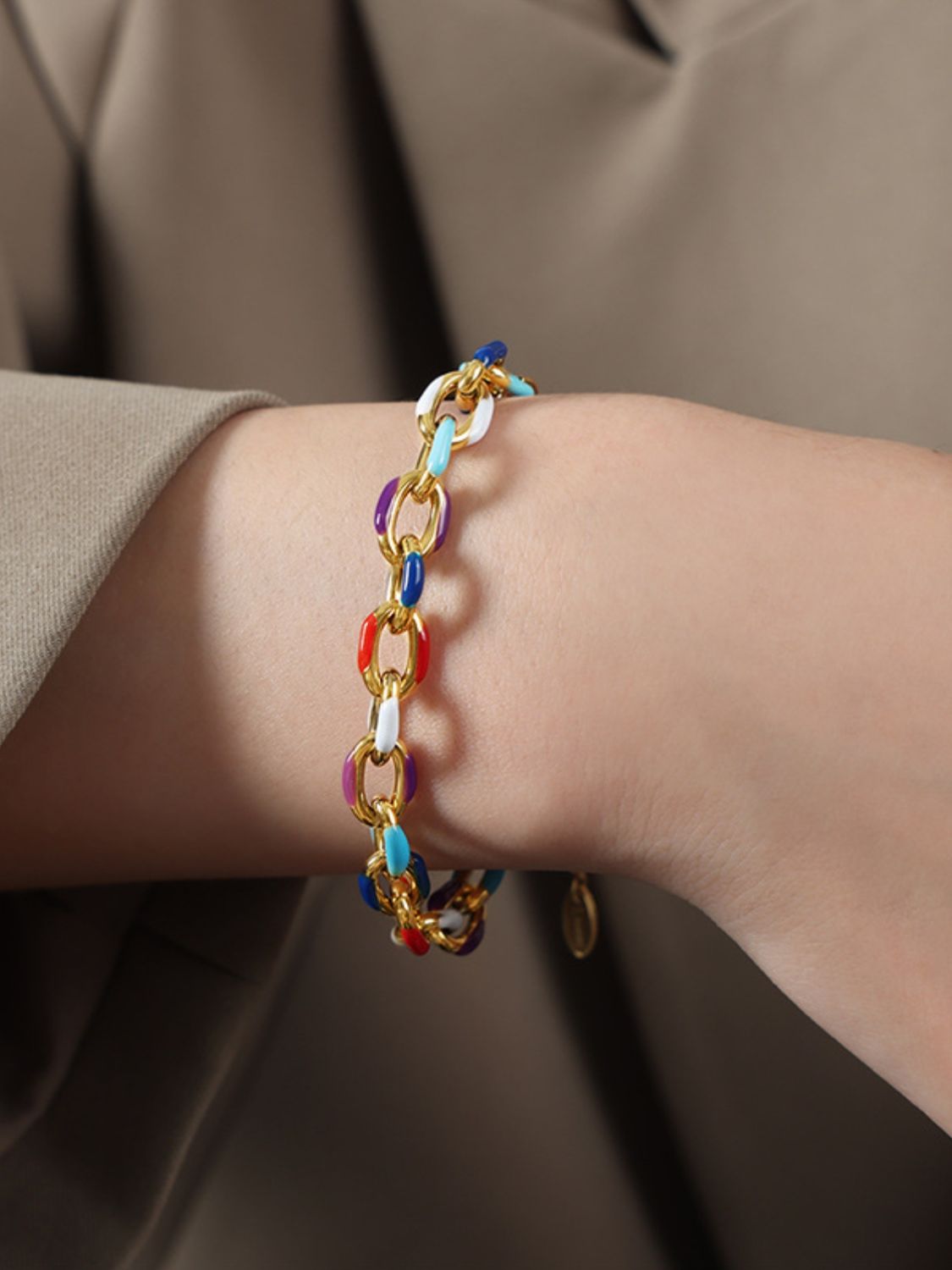 Titanium Steel Oil Drip Chain Bracelet