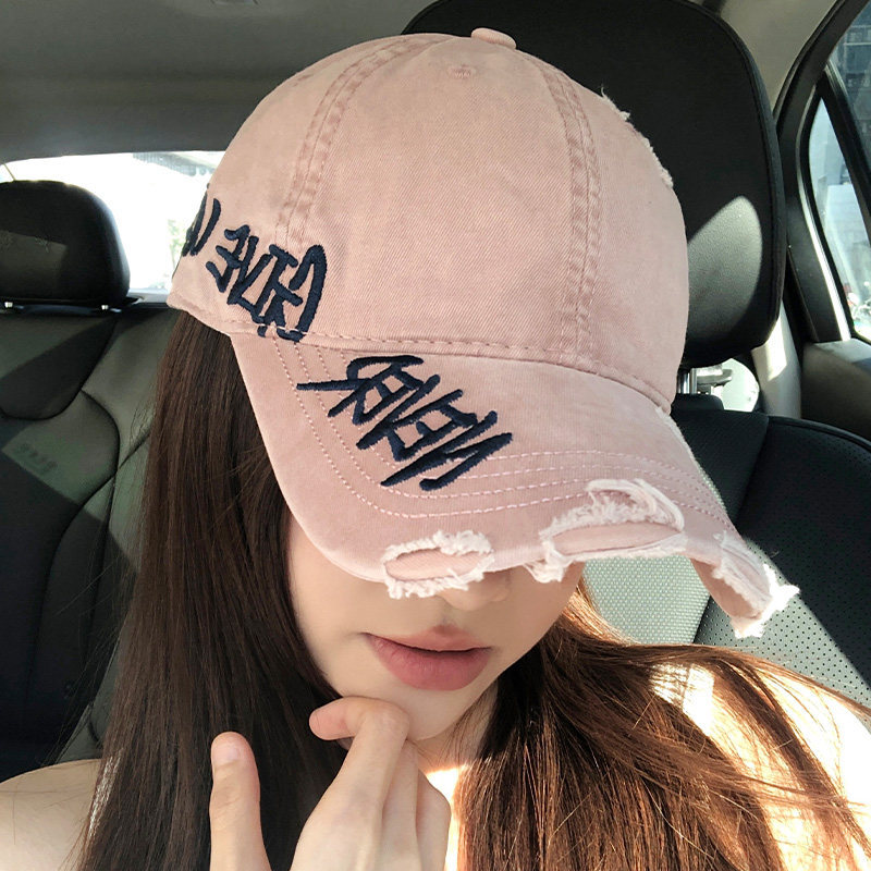 Distressed Embroidered Baseball Cap 2