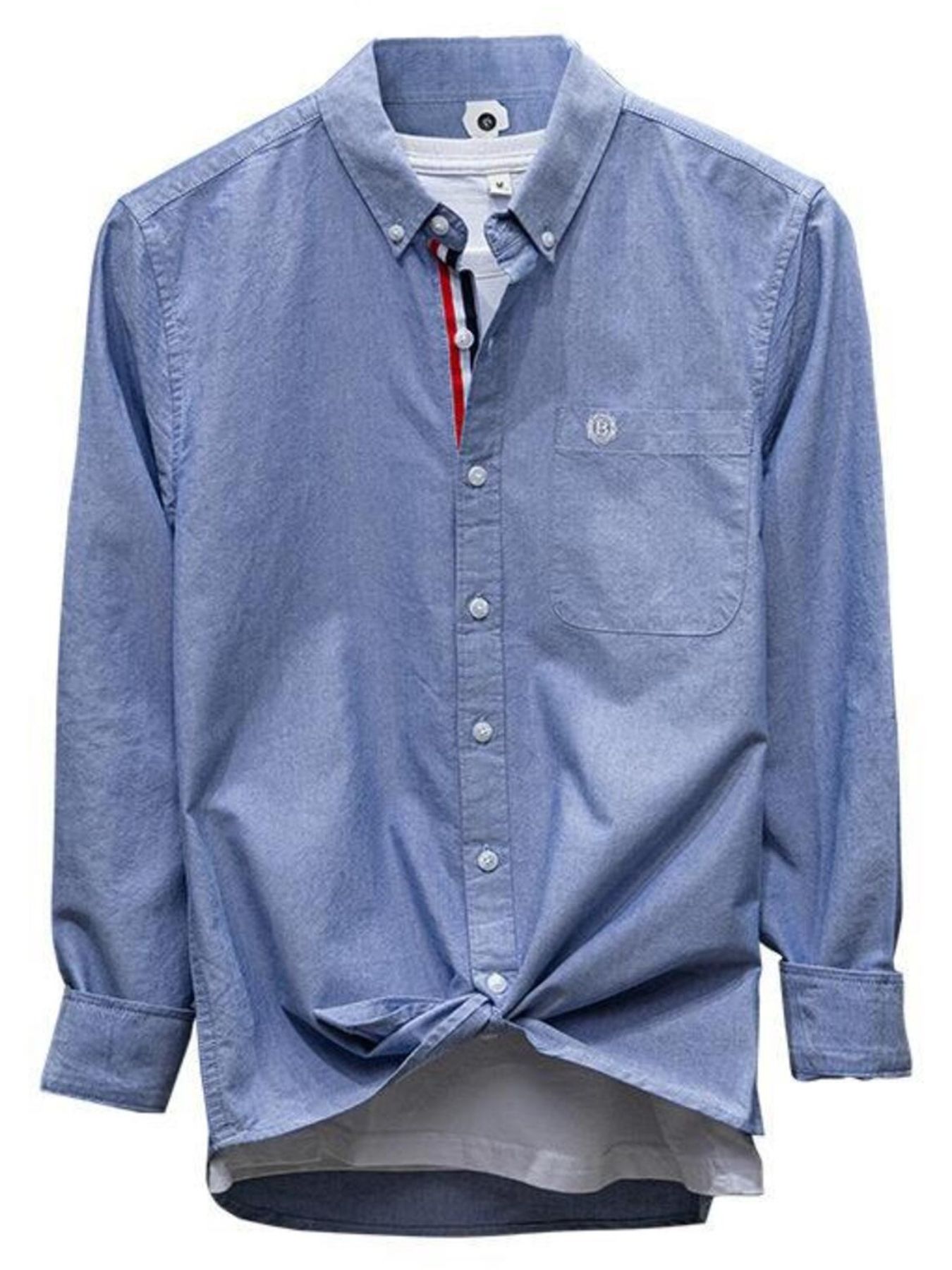 Men's Plus Size Button Up Long Sleeve Shirt