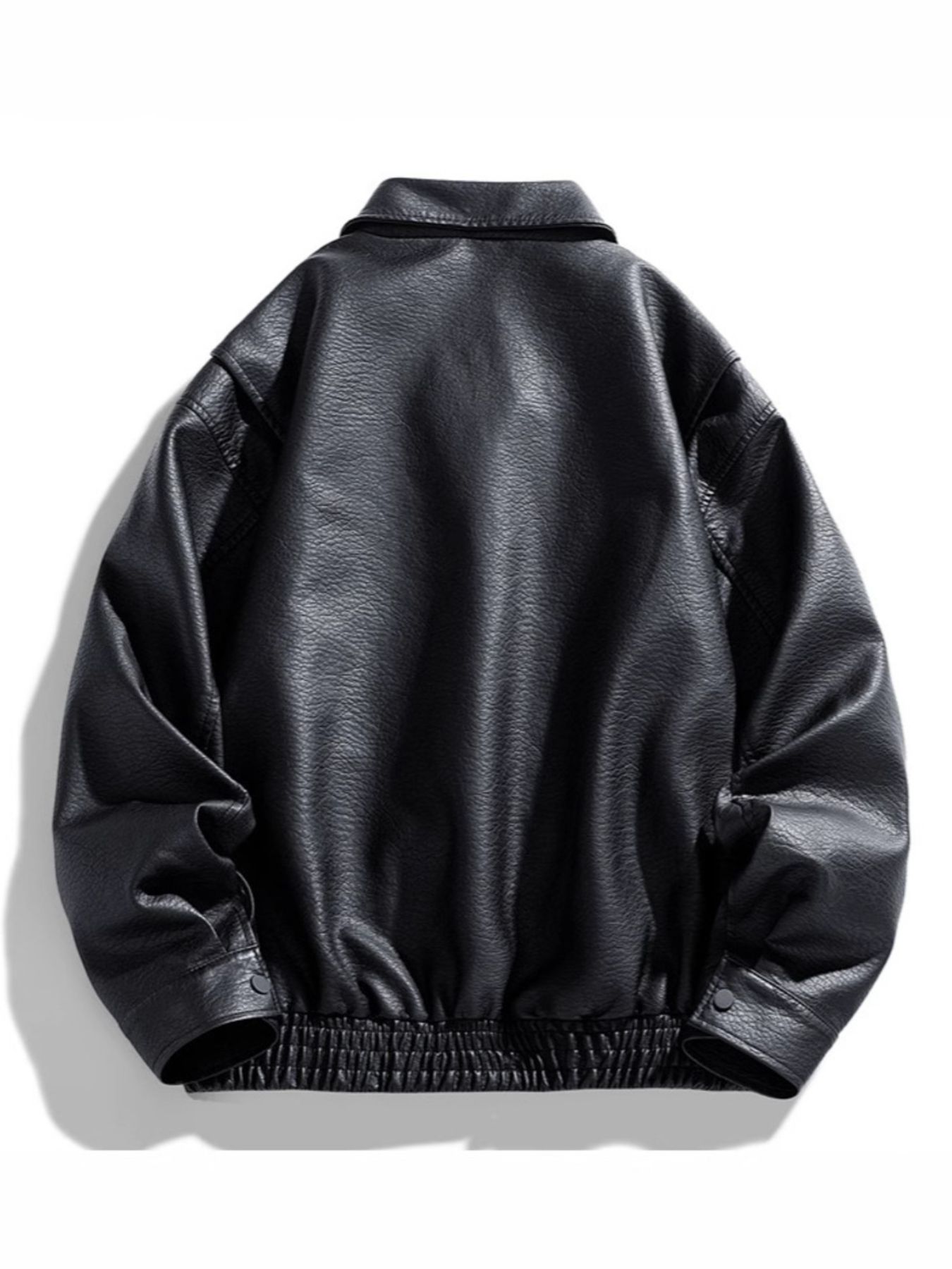 Men's Plus Size Urban Style Faux Leather Bomber Jacket