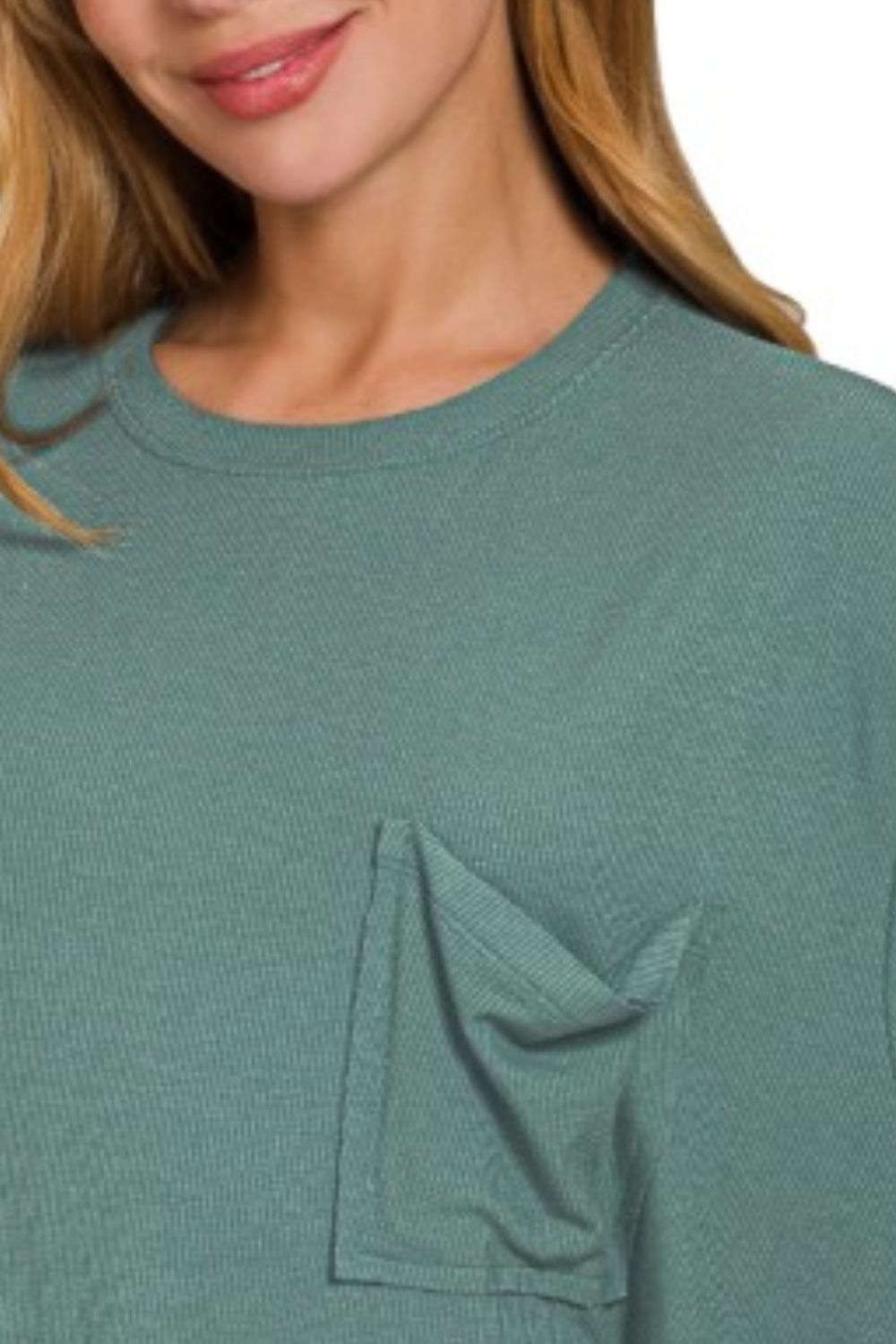 Oversized Ribbed Round Neck Short Sleeve Tee