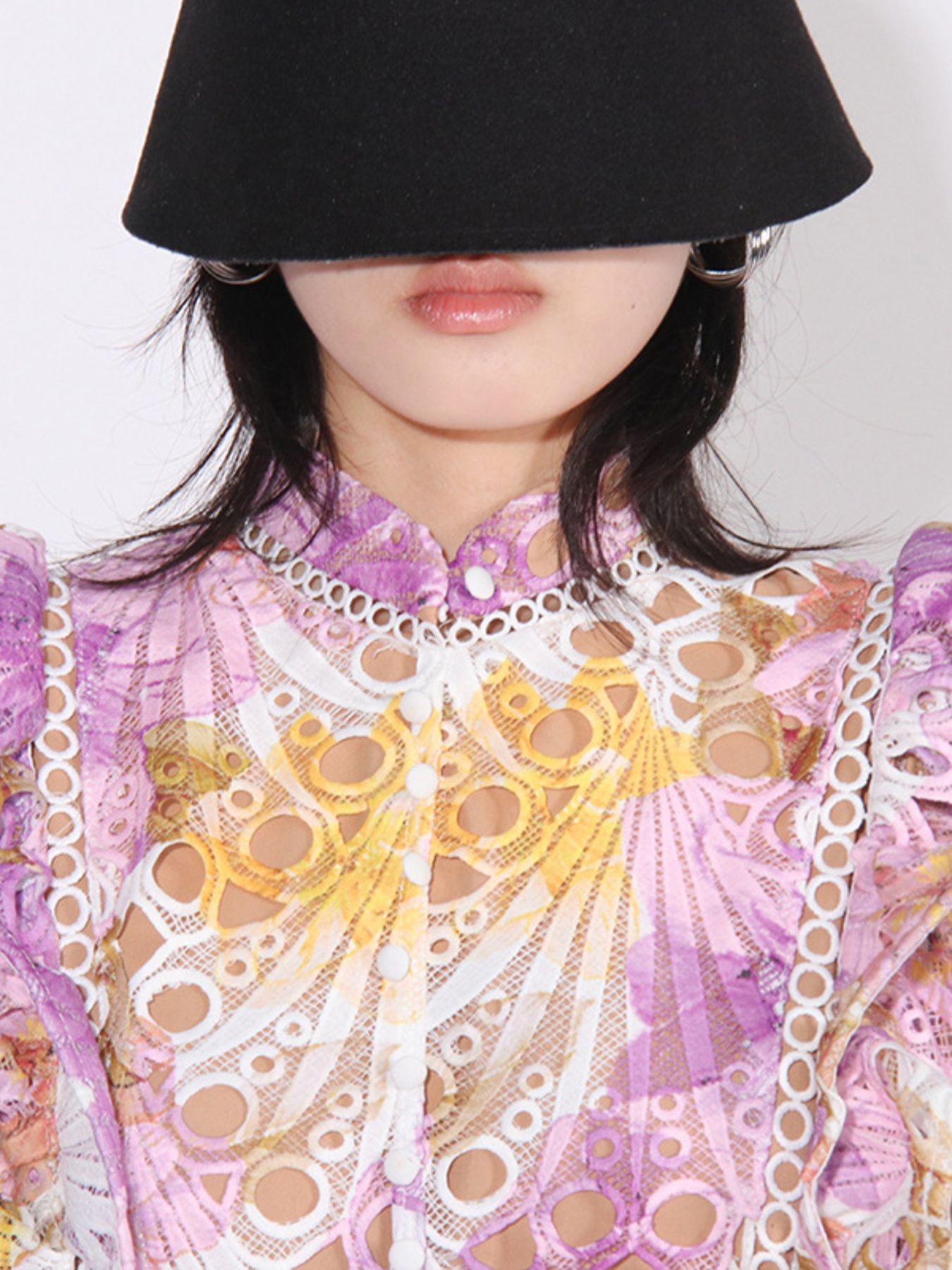 Ruffled Hollow Out Tiered Midi Dress