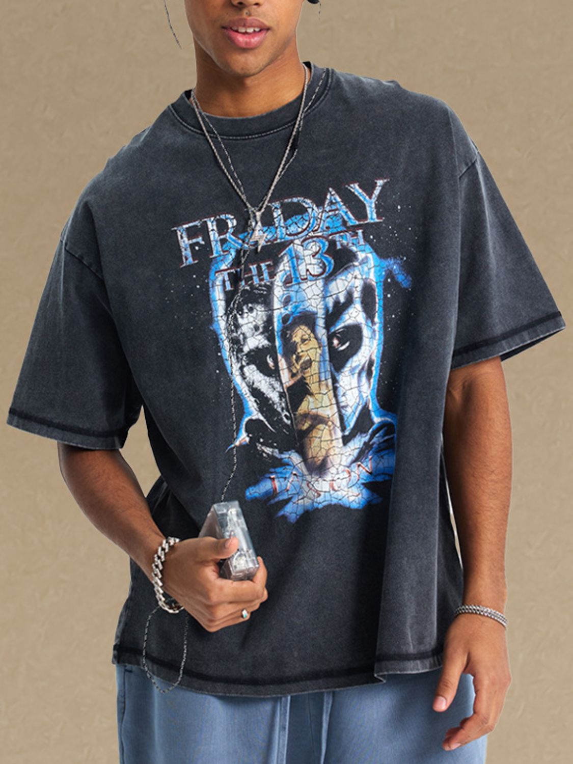 Men's Graphic Round Neck Half Sleeve T-Shirt