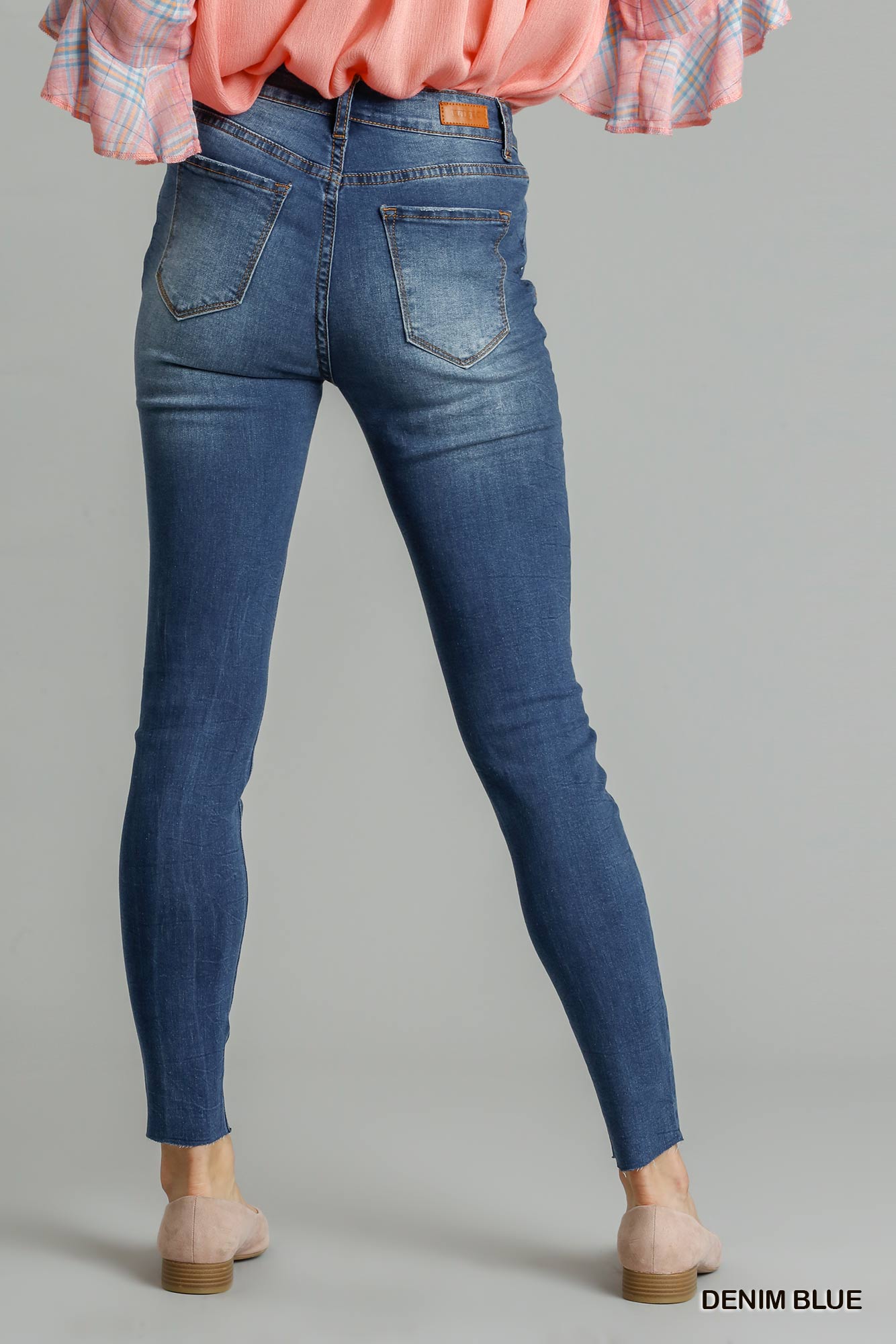 Umgee Distressed Skinny Jeans with Pockets