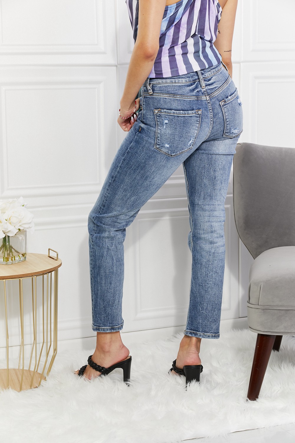 Full Size Amara High Rise Slim Straight Jeans Plus Size