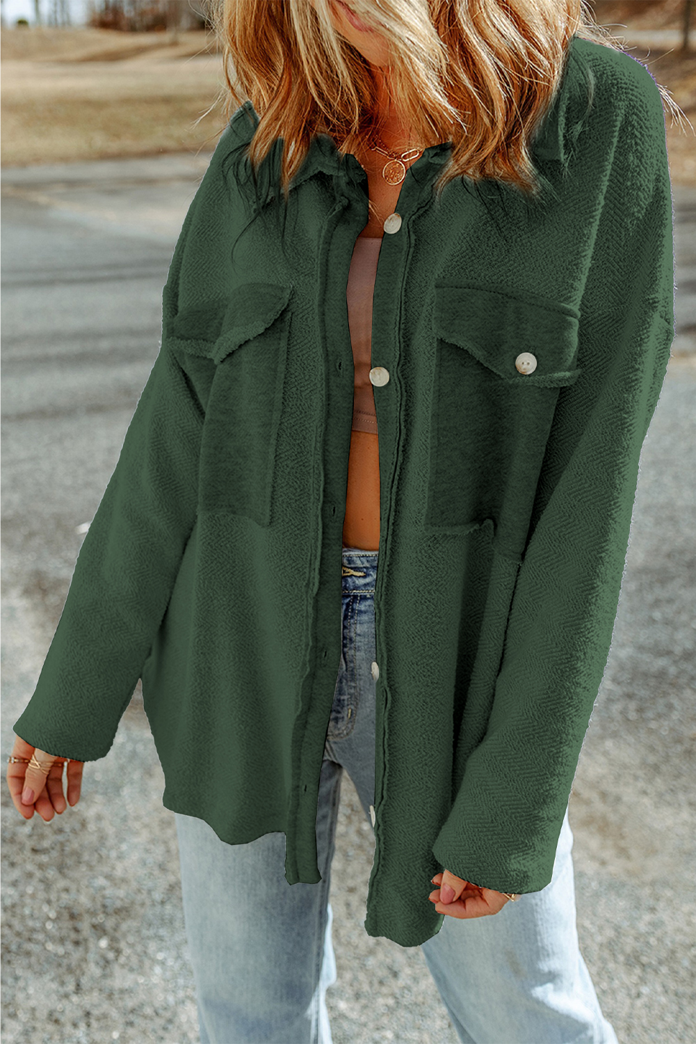 Button Down Long Sleeve Jacket view 7