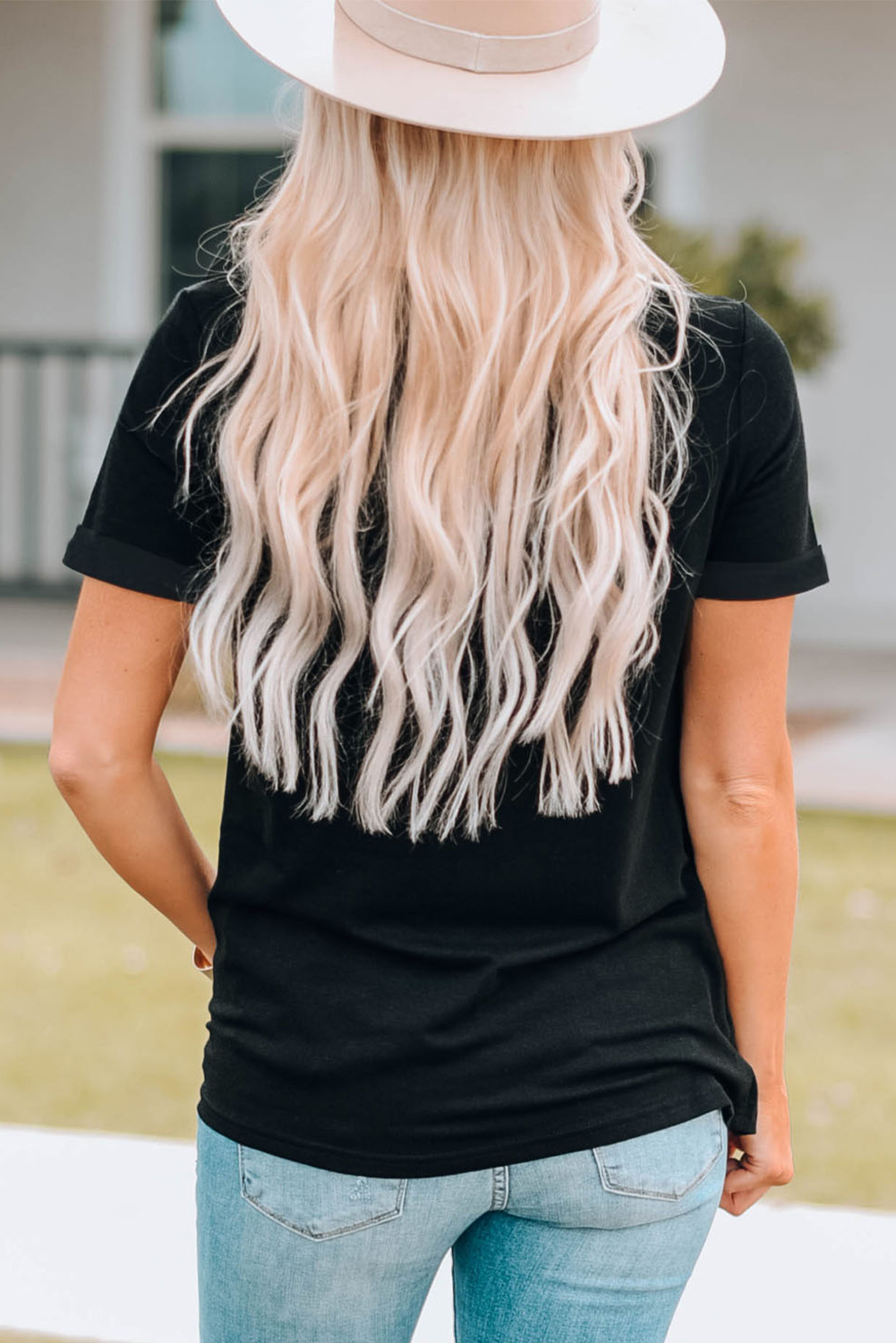 Western Printed Crewneck Graphic Tee