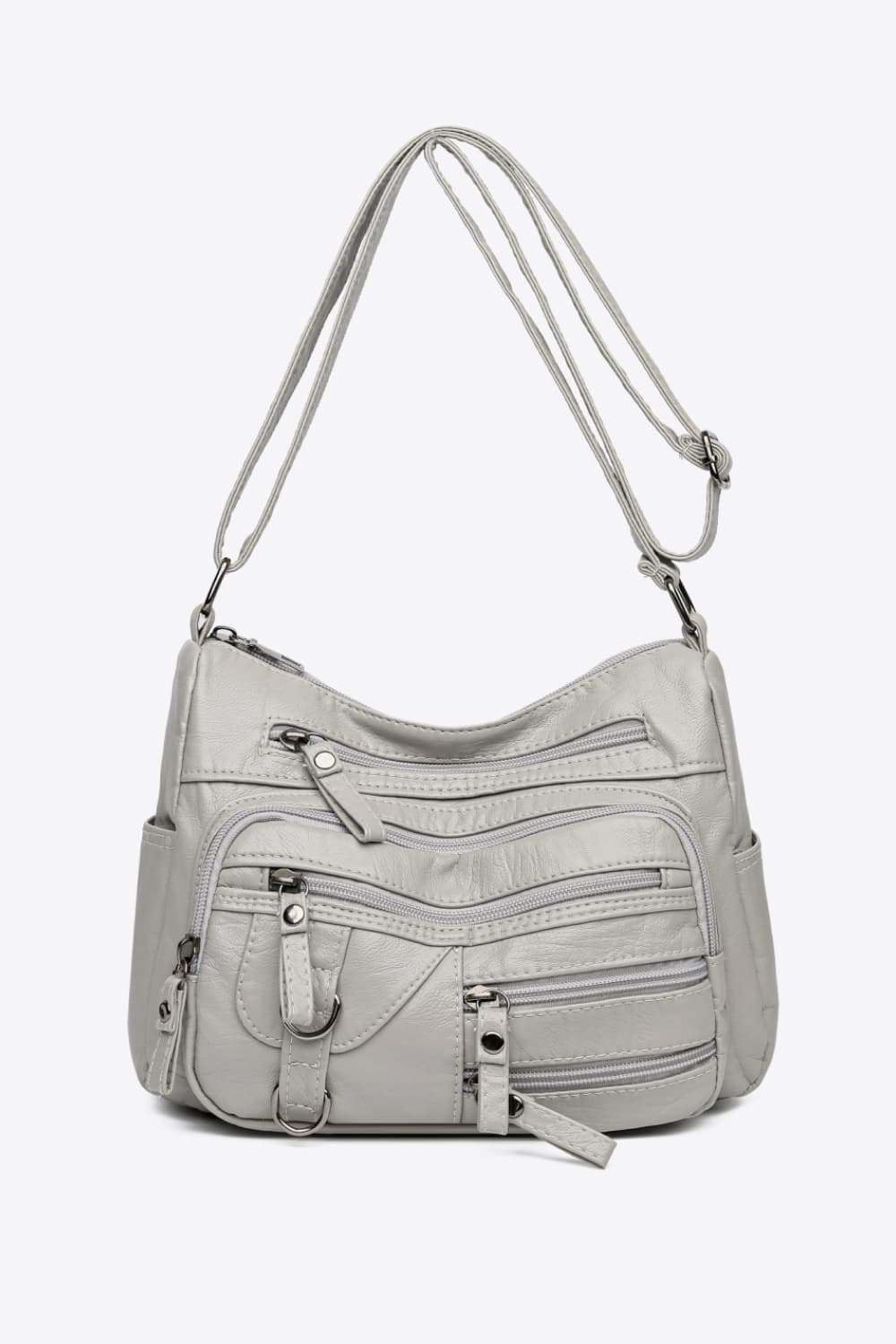 Multi-Pocket PU Leather Crossbody Bag 1