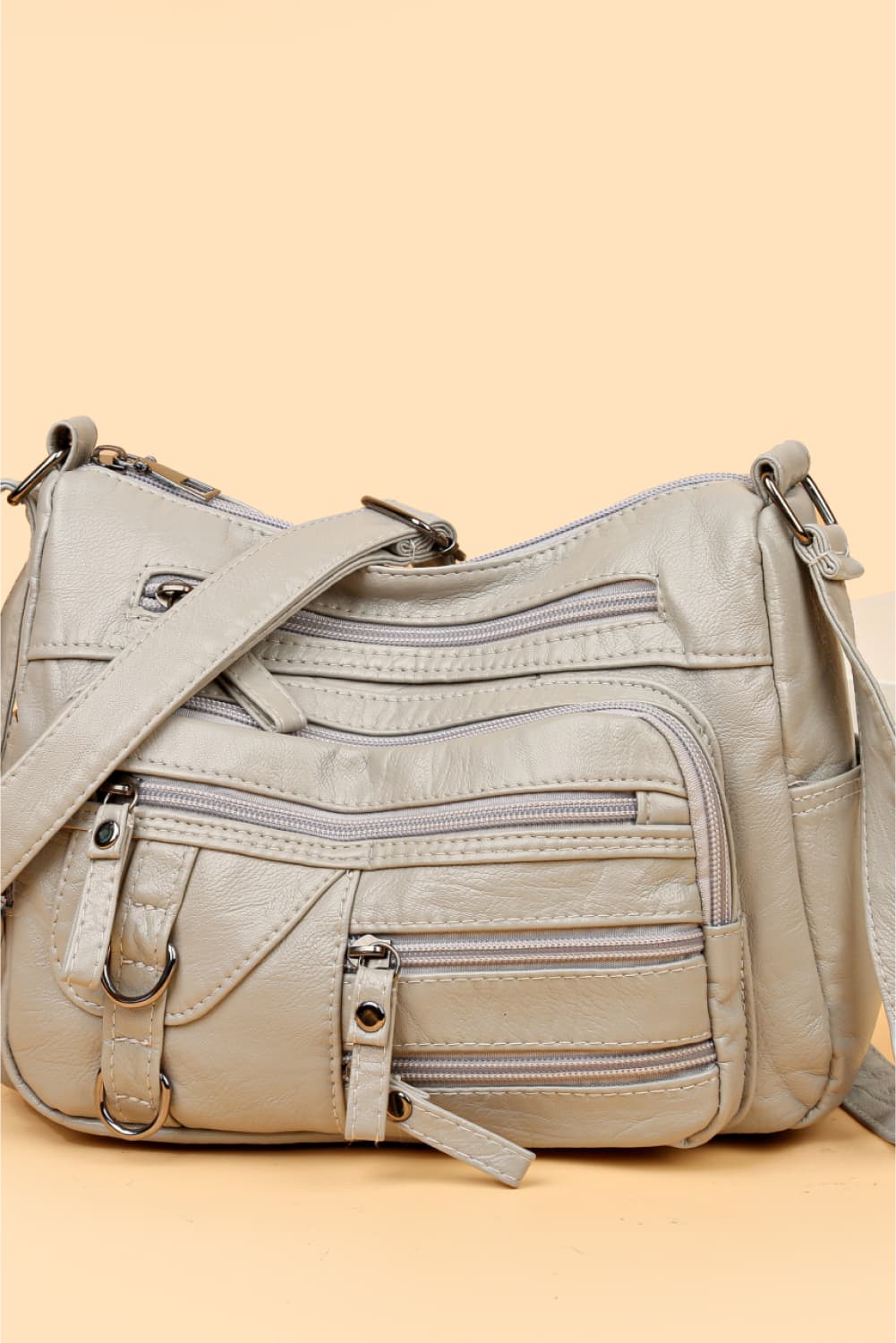 Multi-Pocket PU Leather Crossbody Bag 5