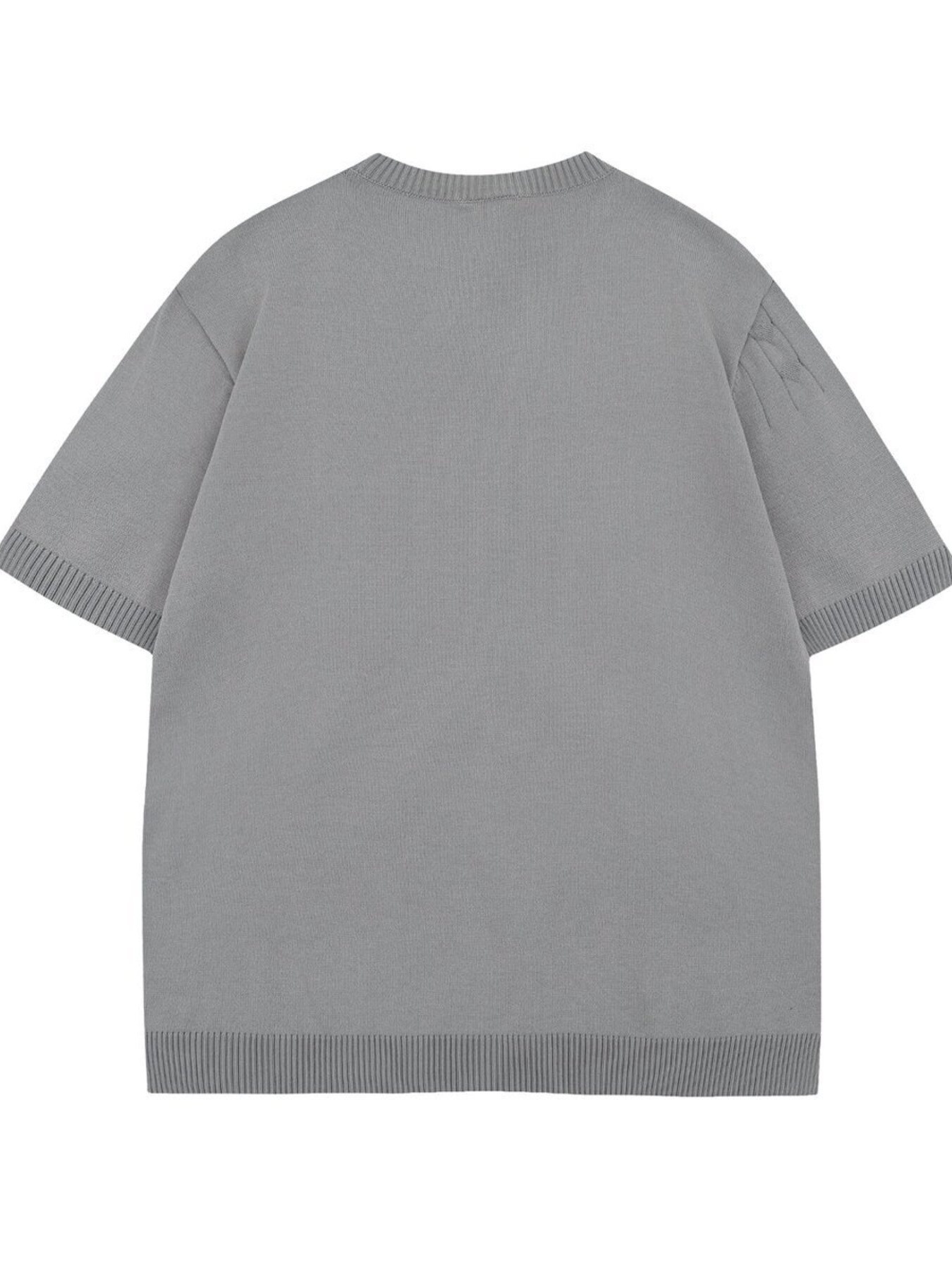 Men's Textured Cable Knit Short Sleeve Top
