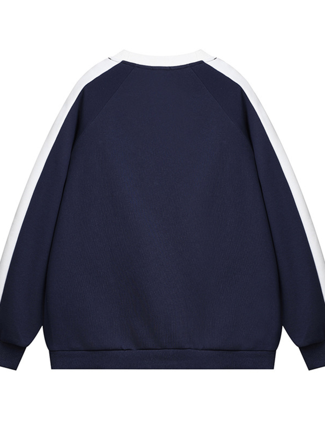 Men's Contrast Round Neck Long Sleeve Sweatshirt
